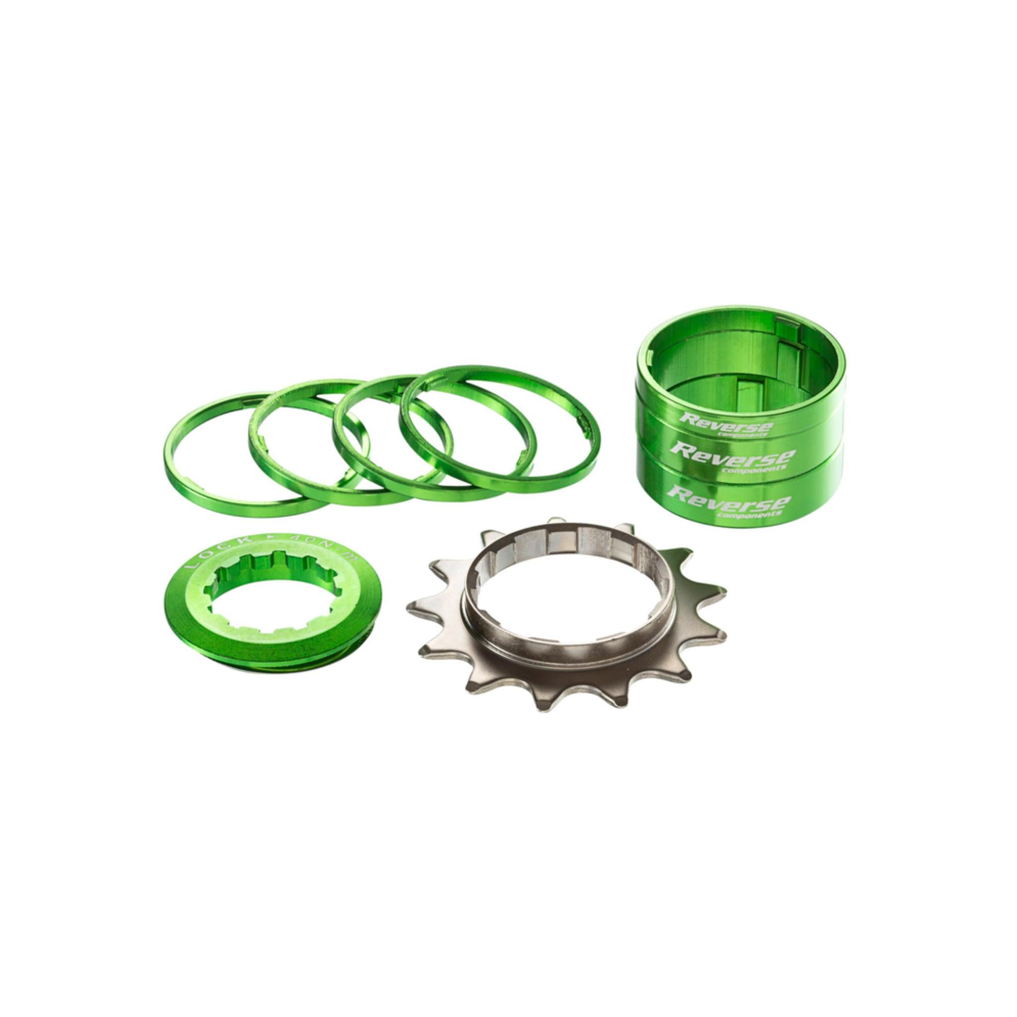 Reverse Single Speed Kit Shimano HG Green / 13T