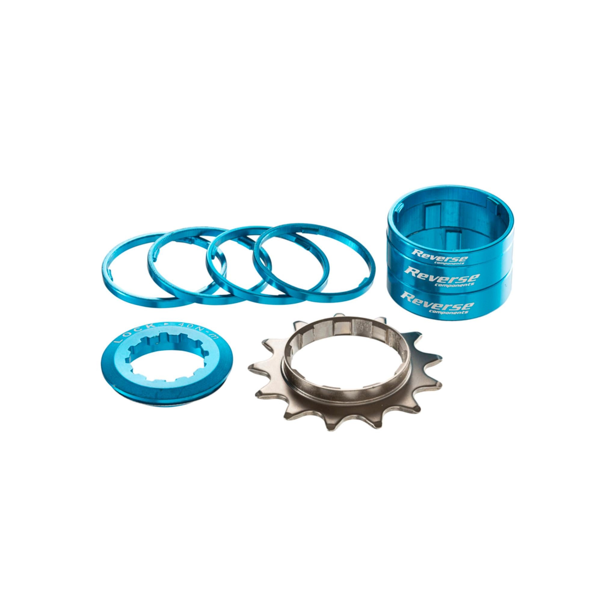 Reverse Single Speed Kit Shimano HG Light Blue / 13T