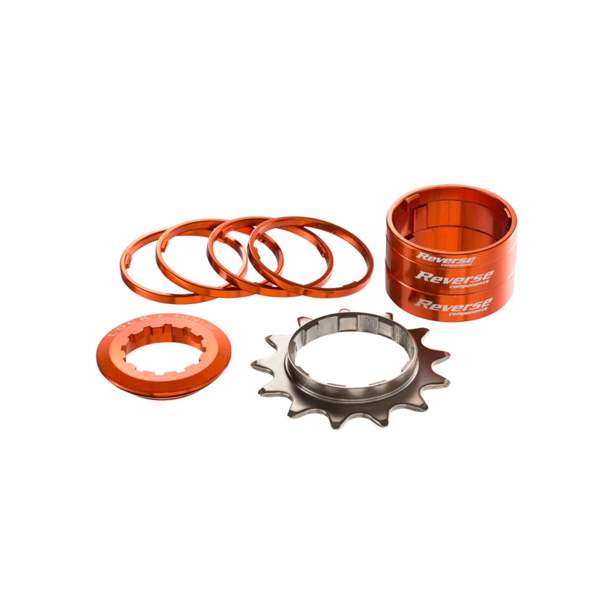 Reverse Single Speed Kit Shimano HG Orange / 13T