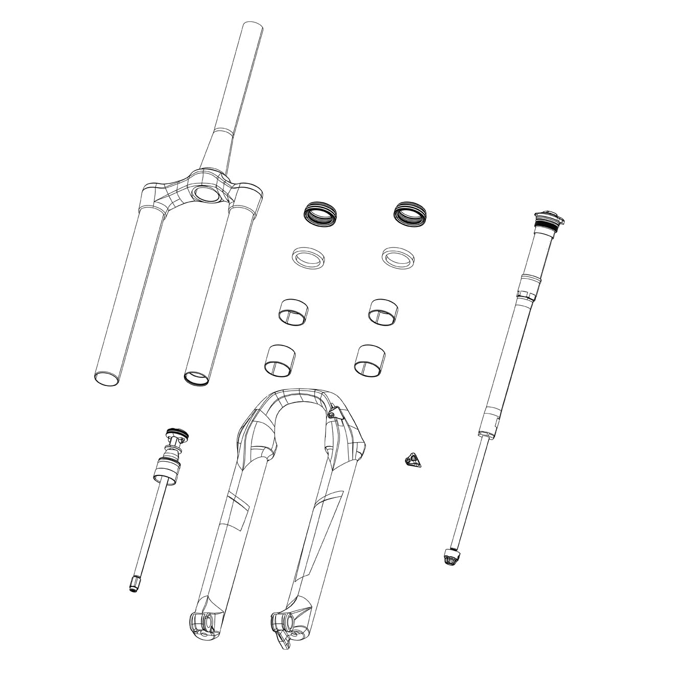RockShox SID 35mm Fork Spring Debonair Shaft D1+ (2024+) 120mm