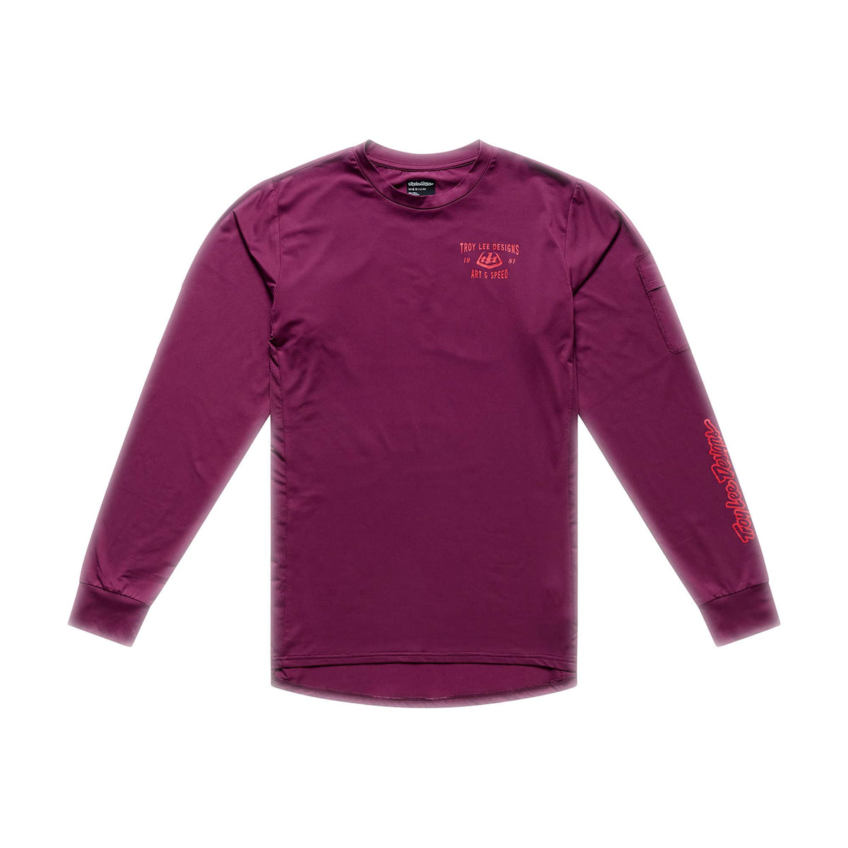 Rukus Ride Long Sleeve Tee Lockdown - Sangria / S