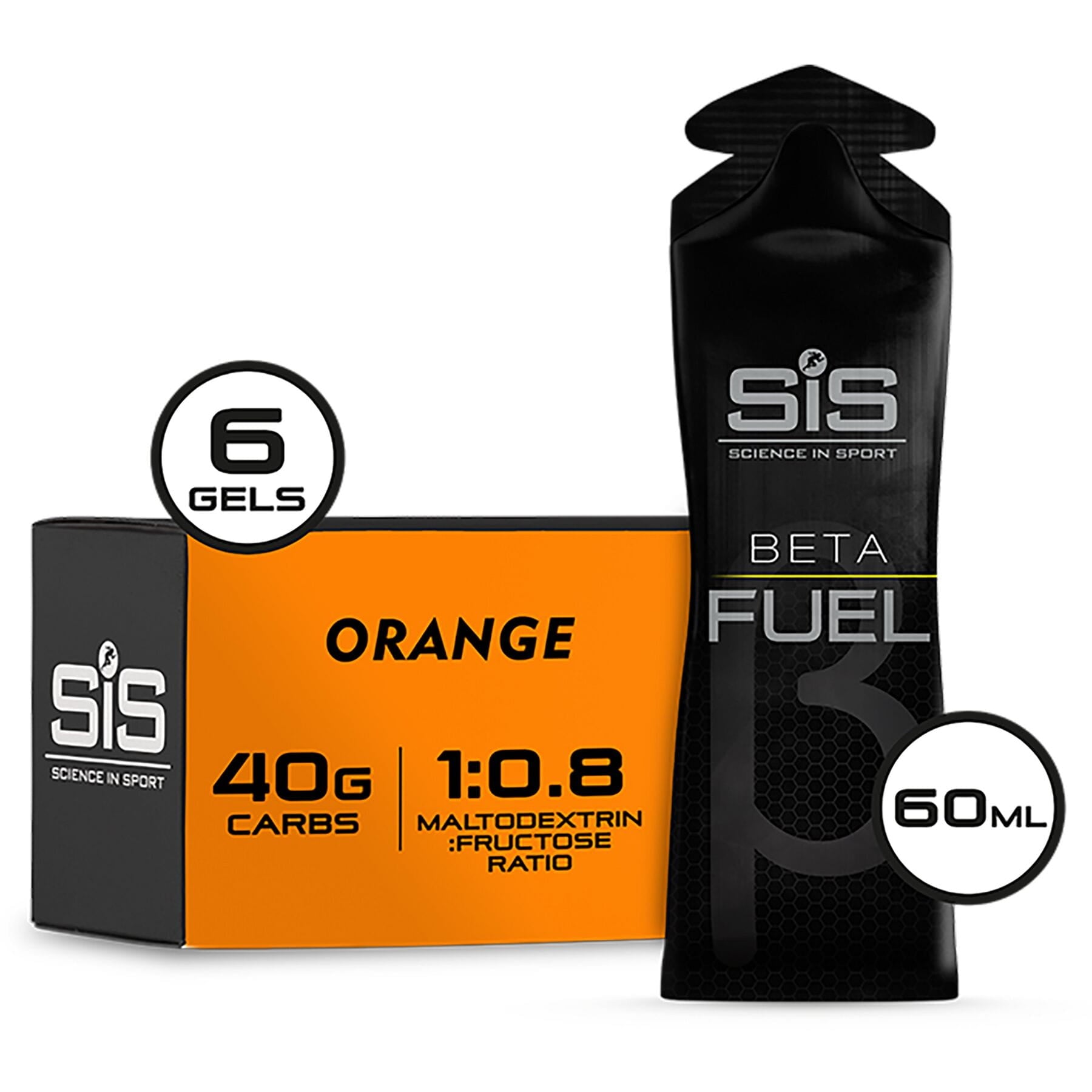 Science in Sport Beta Fuel Energy Gel Orange / Box of 6