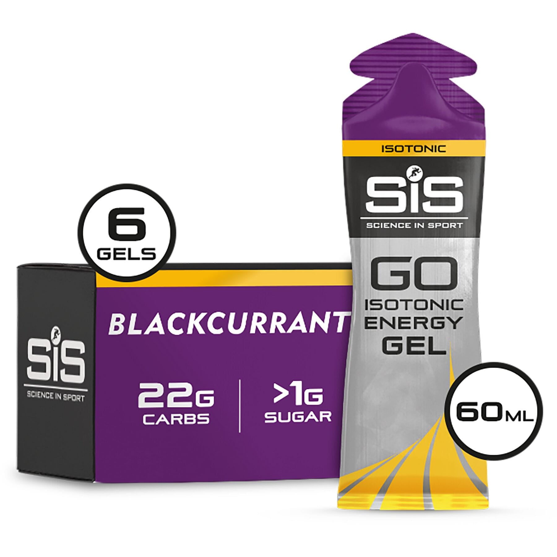 Science in Sport GO Energy Gel (6 Gel Multipack) Blackcurrant / Box of 6