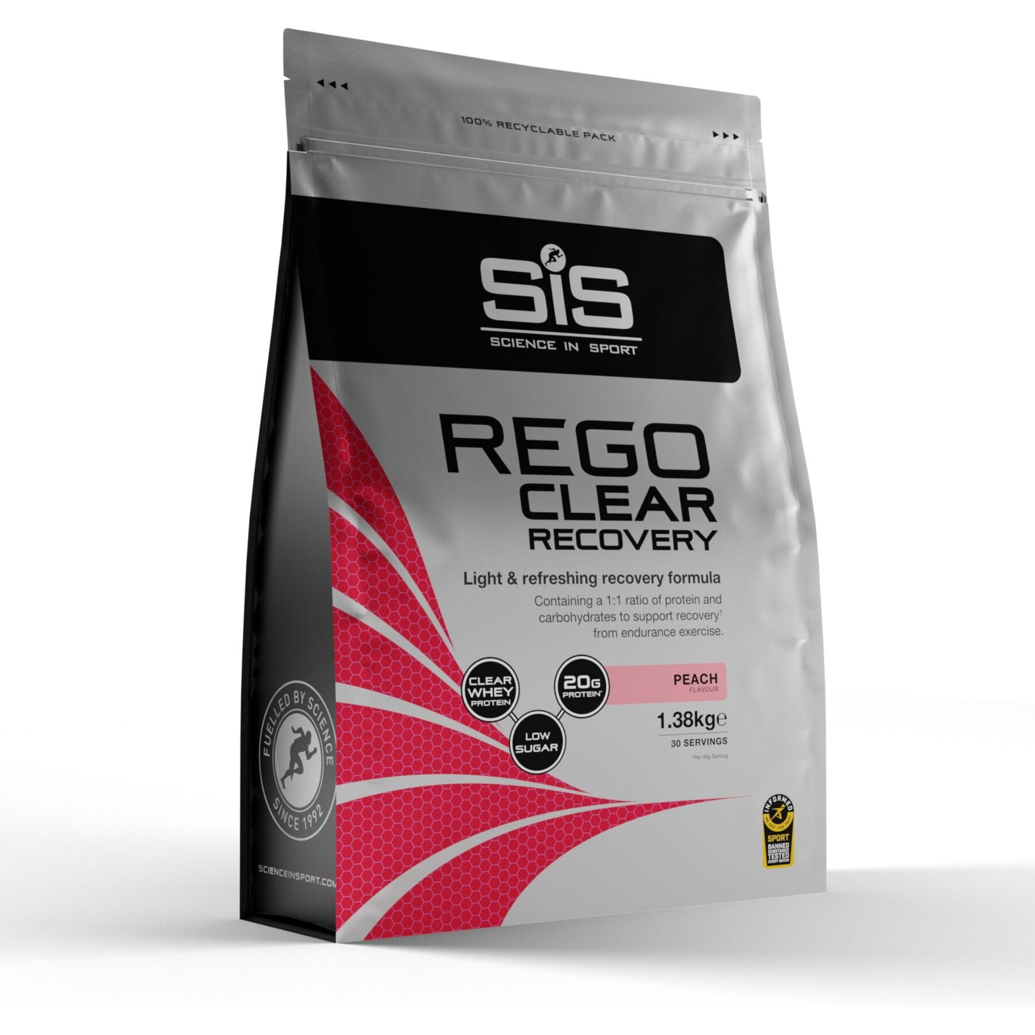 Science In Sport REGO Clear Whey Protein Drink Peach / 1.38 kg
