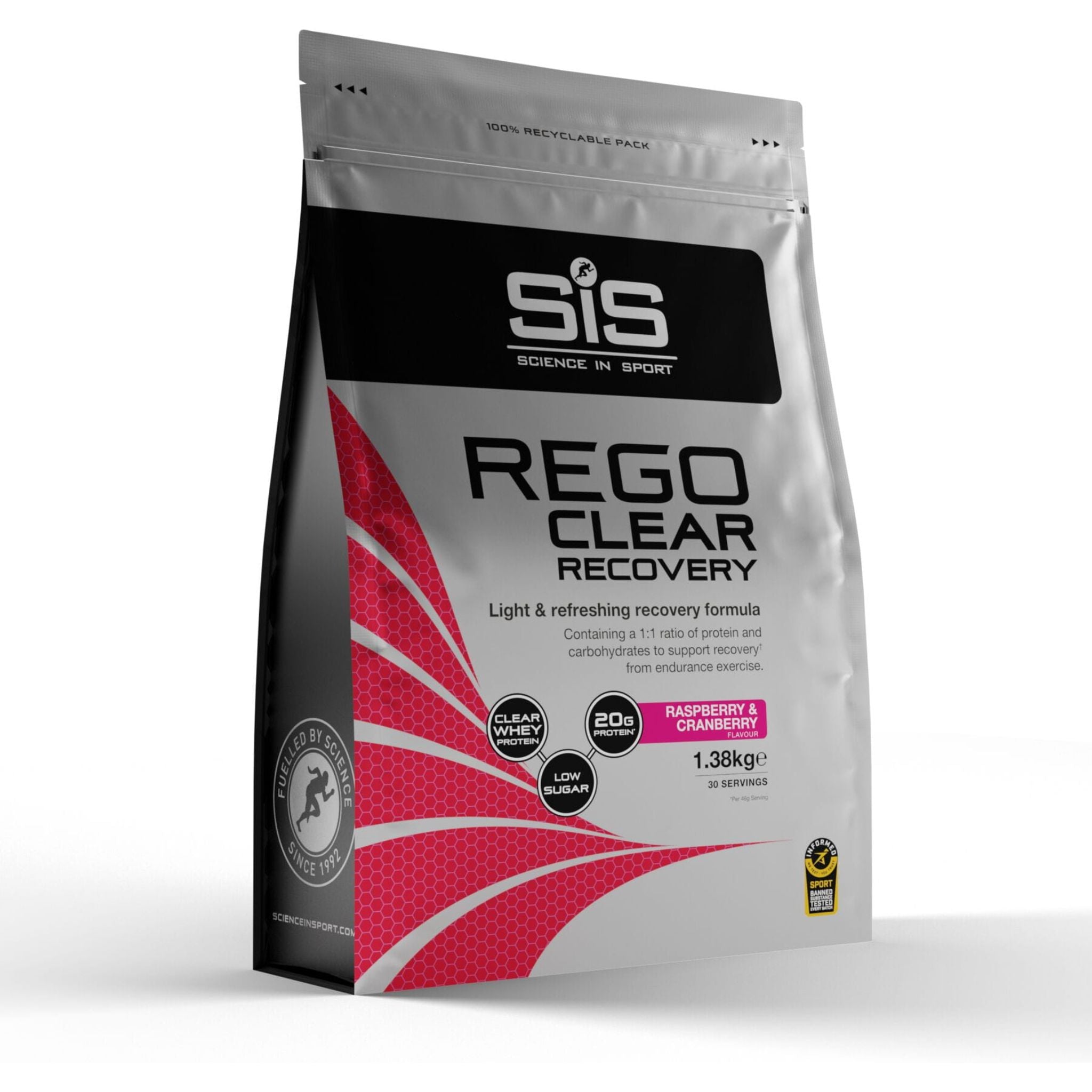 Science In Sport REGO Clear Whey Protein Drink Raspberry and Cranberry / 1.38 kg