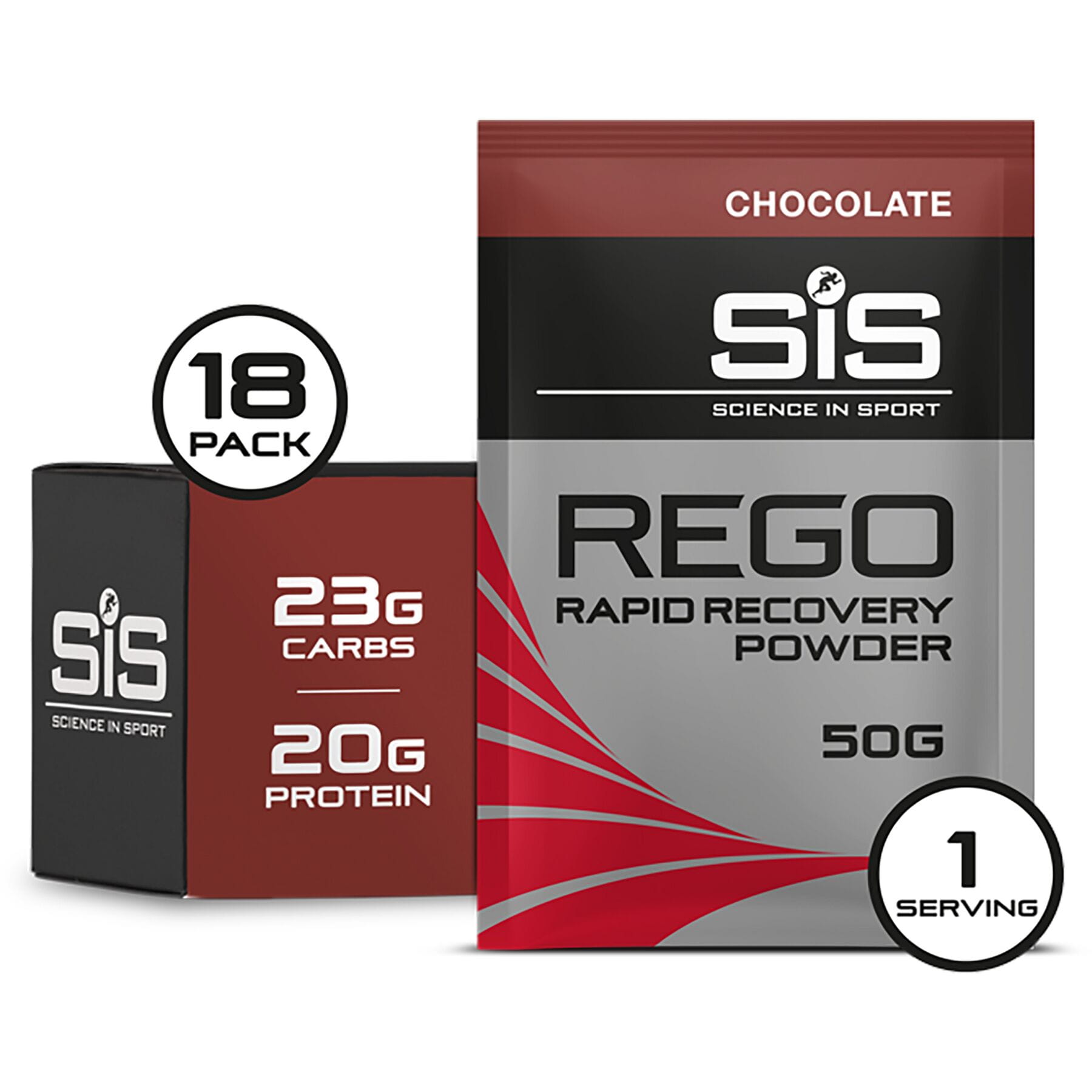 Science in Sport REGO Rapid Recovery Drink Powder Chocolate / 18 x 50g Sachets