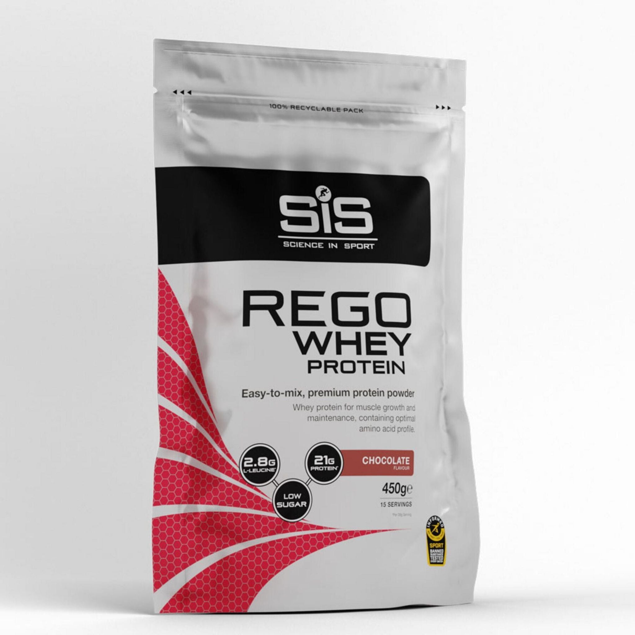Science In Sport REGO Whey Protein Drink Powder Chocolate / 450 g