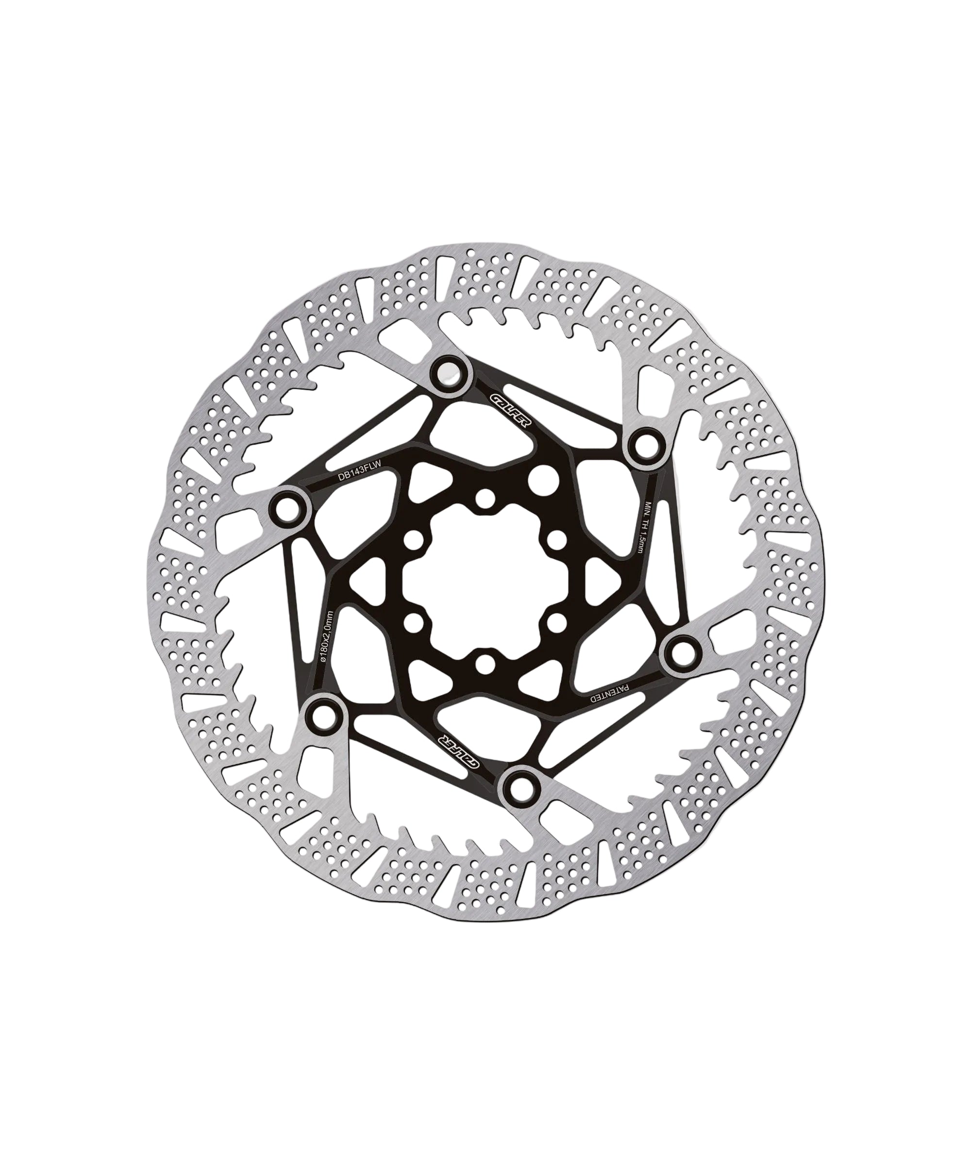 Shark Evo 6-Bolt Disc Brake Rotor Black / 180 x 2.00mm
