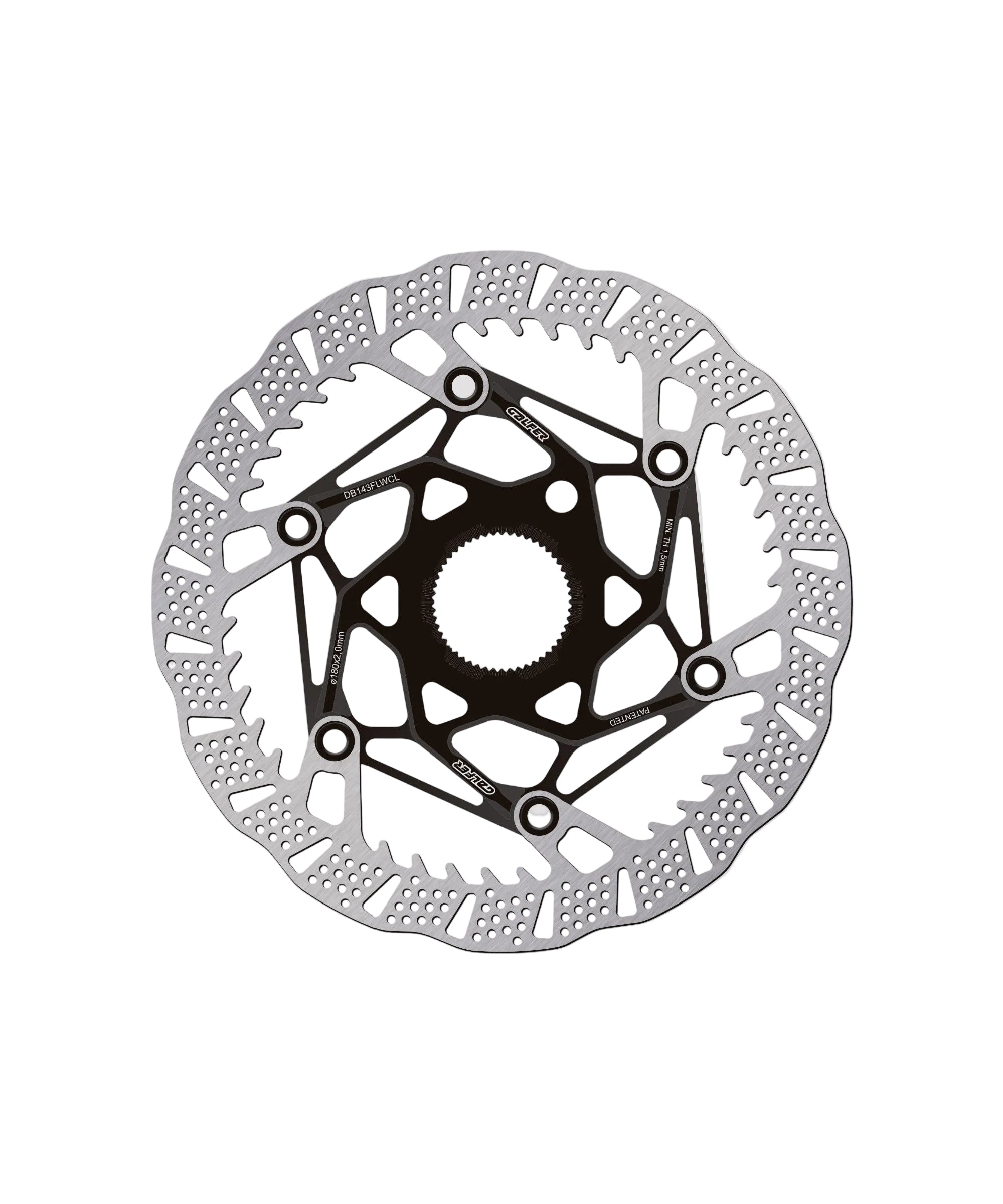 Shark Evo Centrelock Disc Brake Rotor Black / 180 x 2.00mm