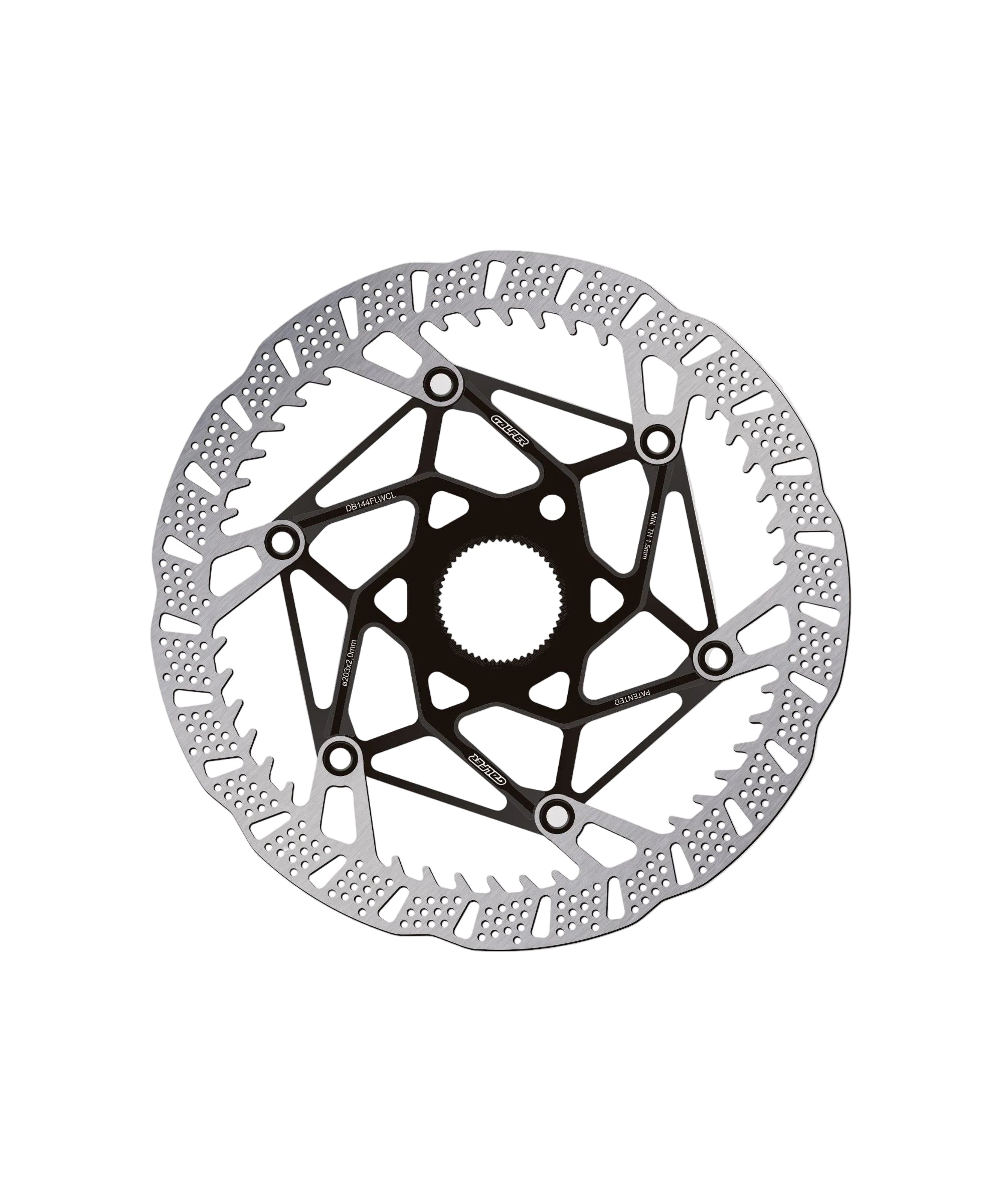 Shark Evo Centrelock Disc Brake Rotor Black / 203 x 2.00mm