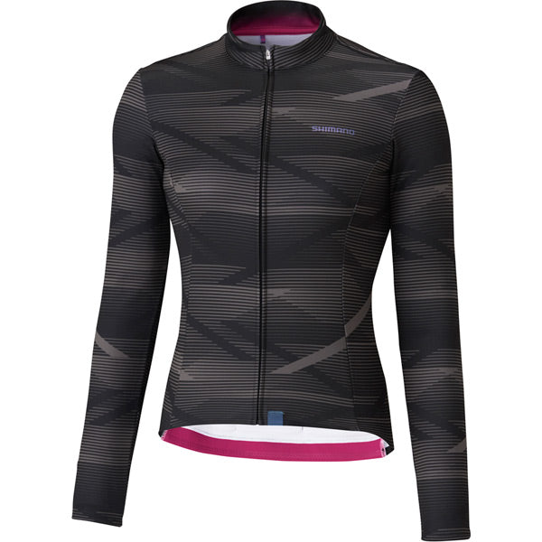 Shimano Clothing Women's Kaede Thermal Jersey Black / Grey / Medium