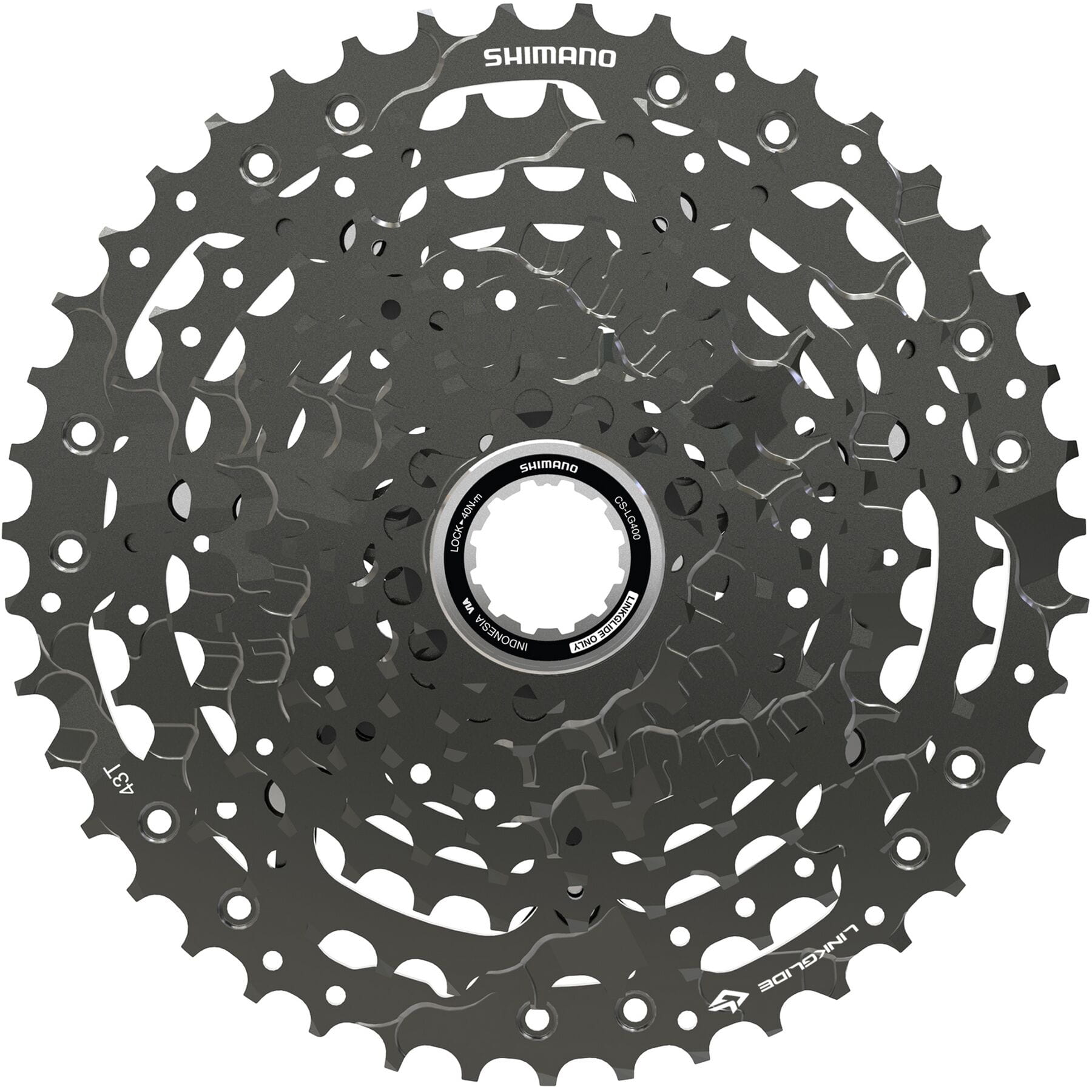 Shimano CUES CS-LG400-10 Link Glide 10-Speed Cassette Black / 11 - 43 teeth