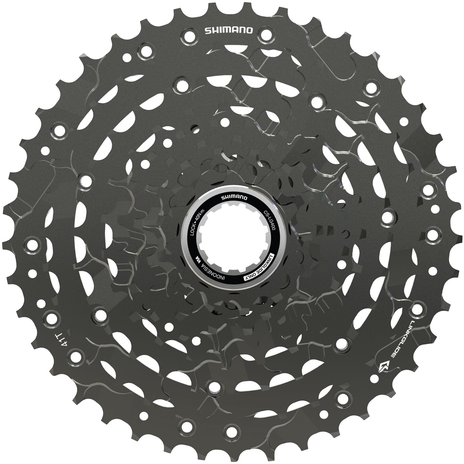 Shimano CUES CS-LG400-9 Link Glide 9-Speed Cassette Black / 11 - 41 teeth