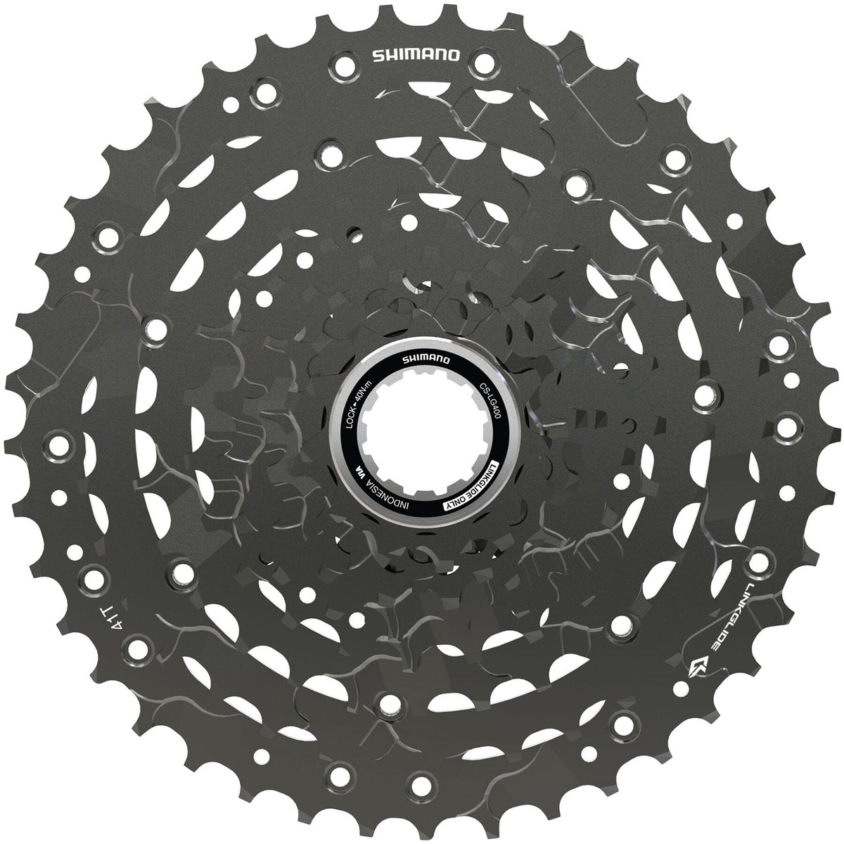 Shimano CUES CS-LG400-9 Link Glide 9-Speed Cassette Black / 11 - 41 teeth