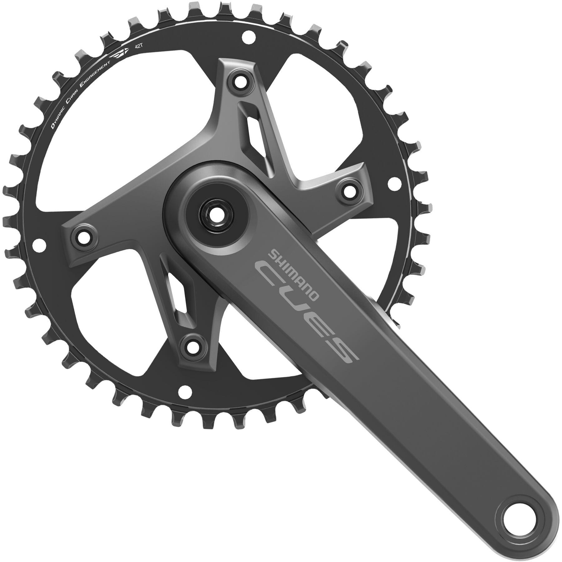 Shimano CUES FC-U6000 Single Chainset 9/10/11-Speed Black / 42 teeth / 170 mm