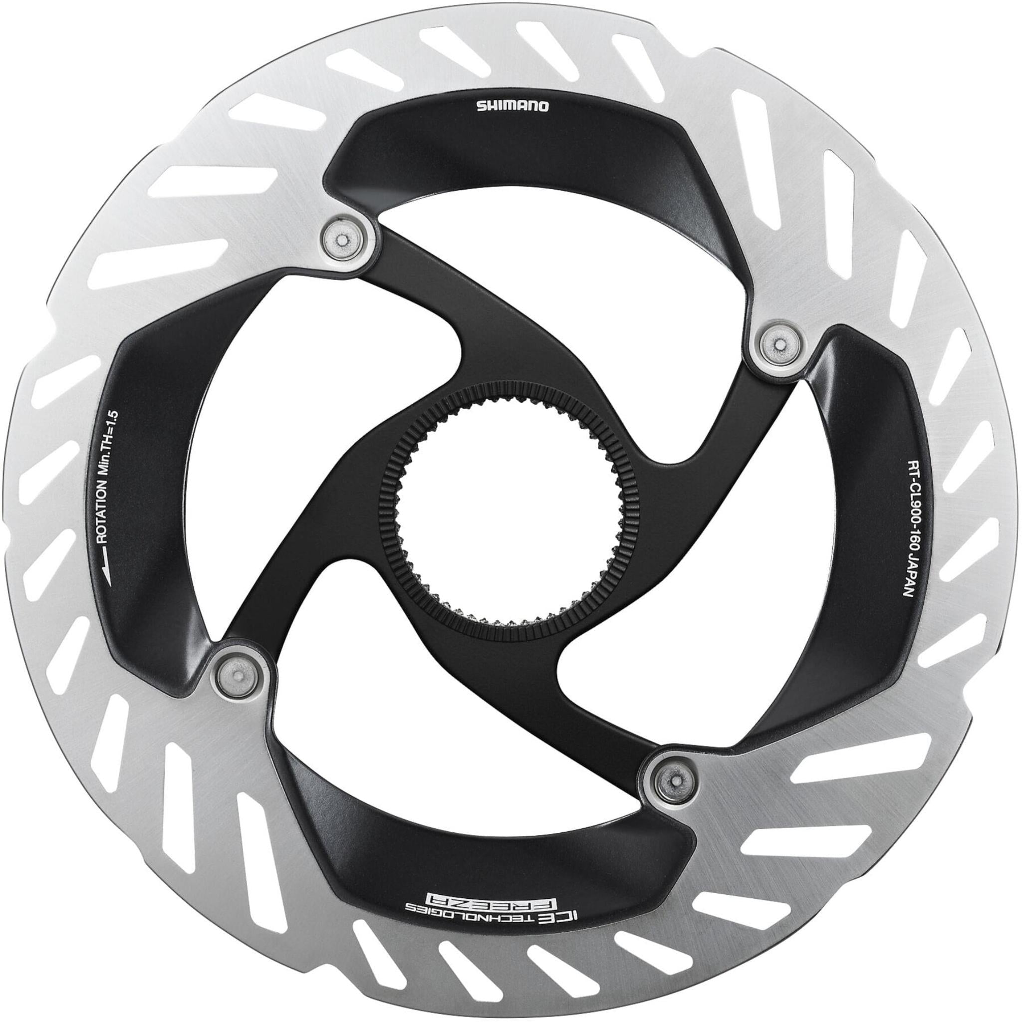 Shimano Dura-Ace RT-CL900 Ice Tech FREEZA External Lockring Disc Brake Rotor Silver / Black / 160mm