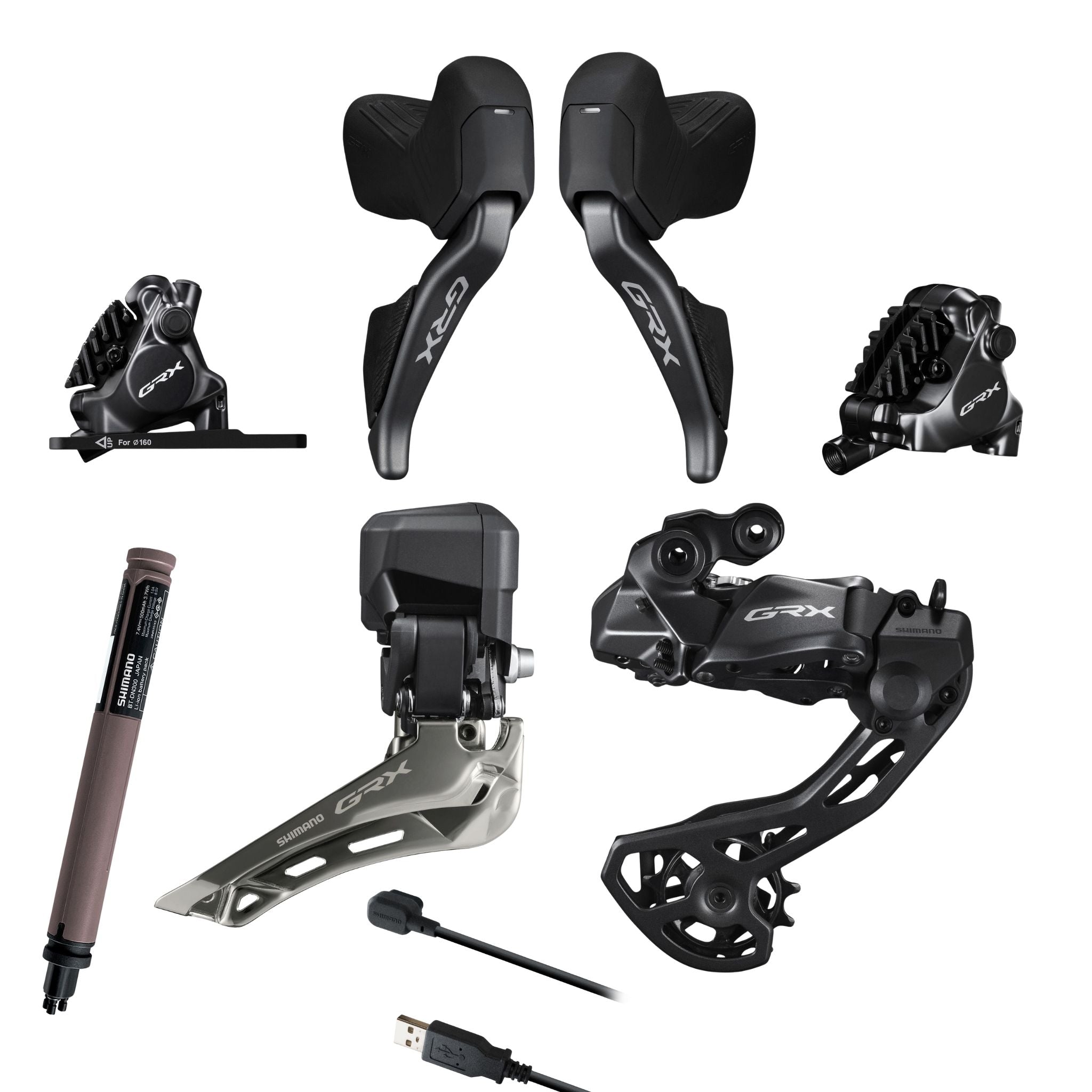 Shimano GRX 825 Di2 12-Speed Drivetrain Upgrade Kit Grey