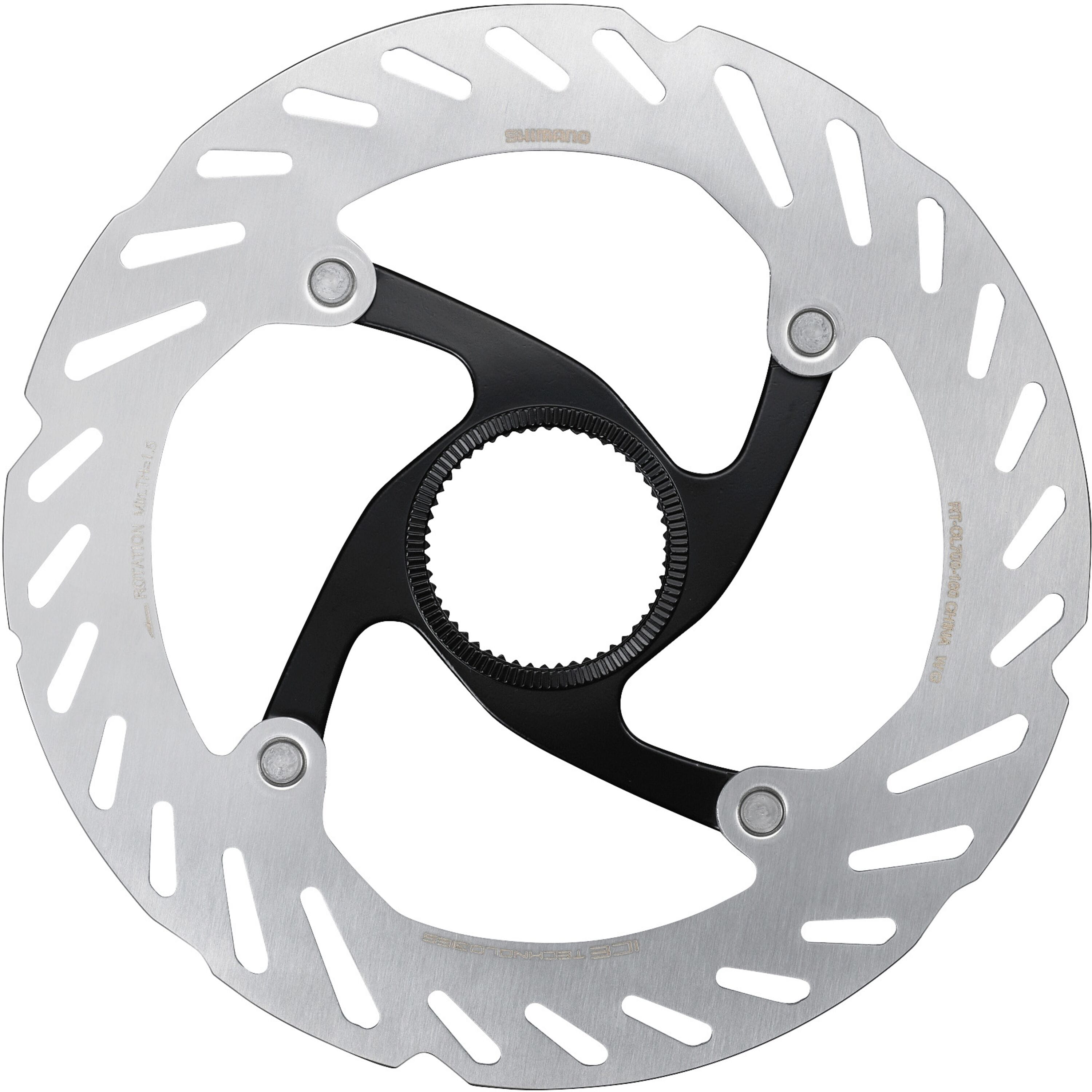 Shimano RT-CL700 Ice Tech Disc Brake Rotor with External Lockring Silver / 160mm