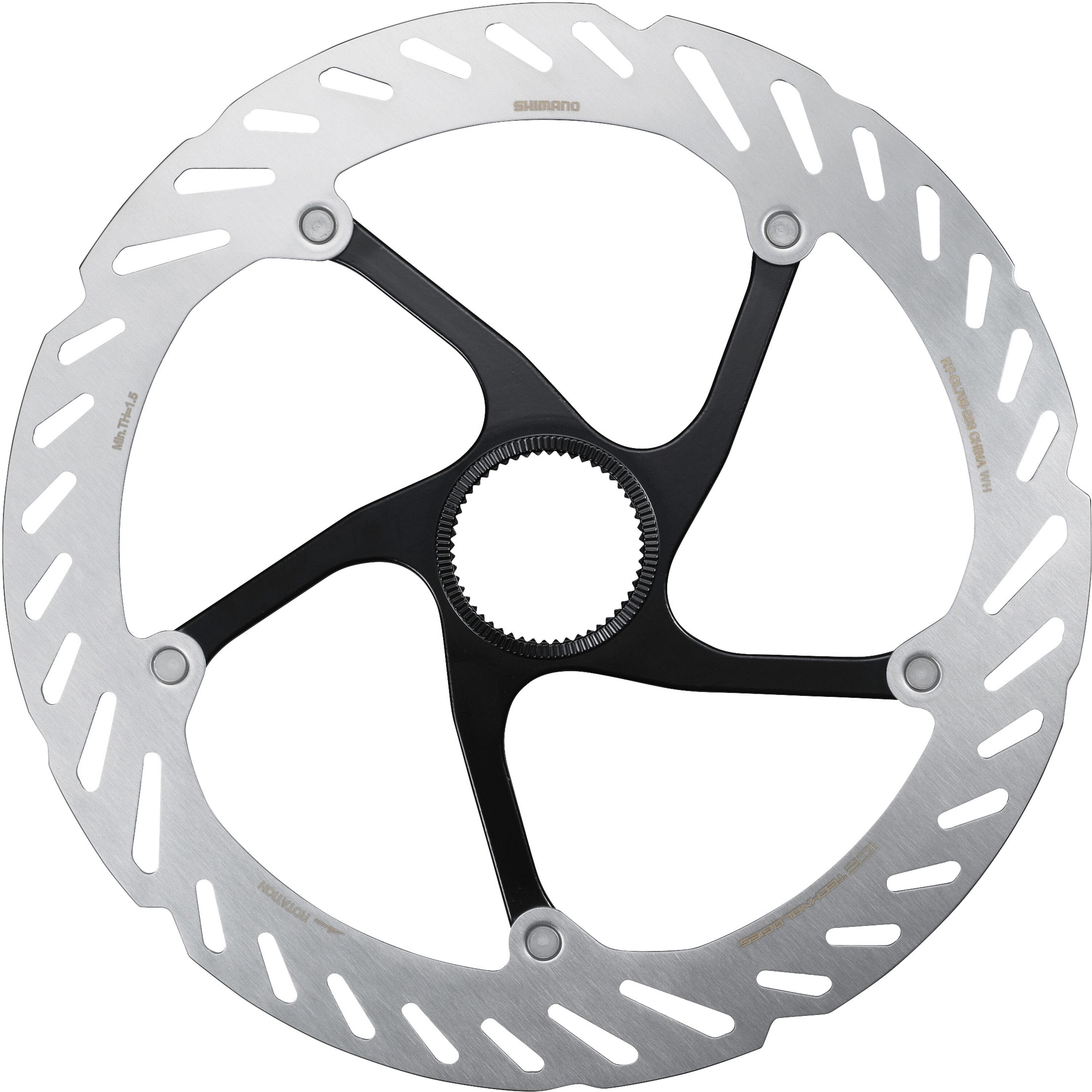 Shimano RT-CL700 Ice Tech Disc Brake Rotor with External Lockring Silver / 203mm