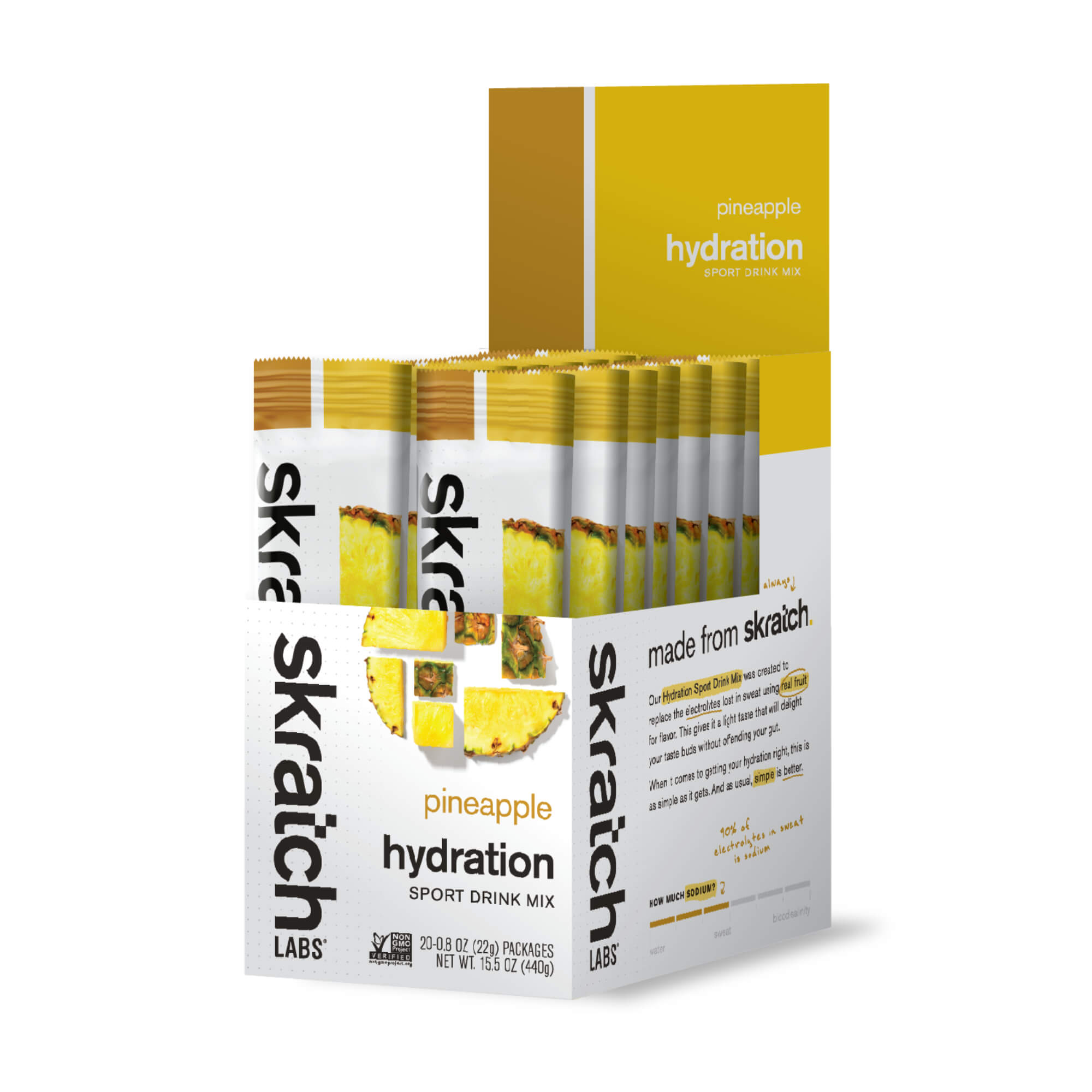 Skratch Labs Sport Hydration Mix Sachets Pineapple / Box of 20 x 22g