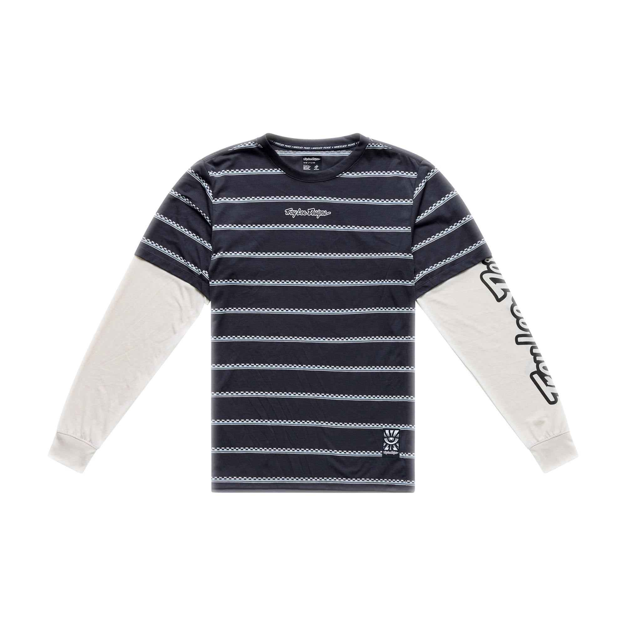 Skyline Fakie Ride Long Sleeve Tee Stripe - Carbon / S