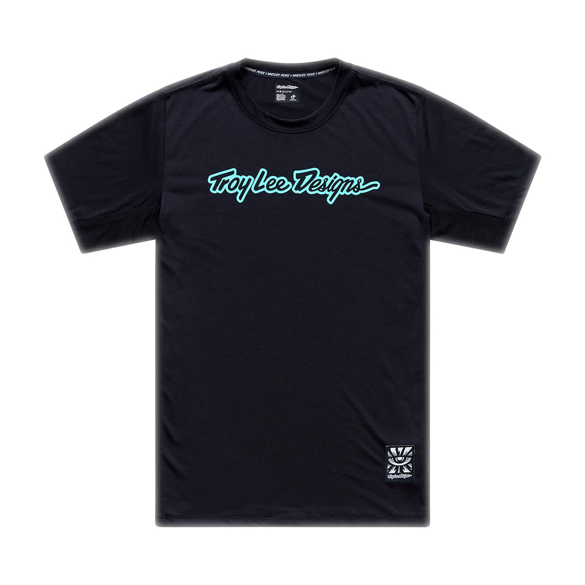 Skyline Ride Short Sleeve Tee Signature - Black/Real Teal / S