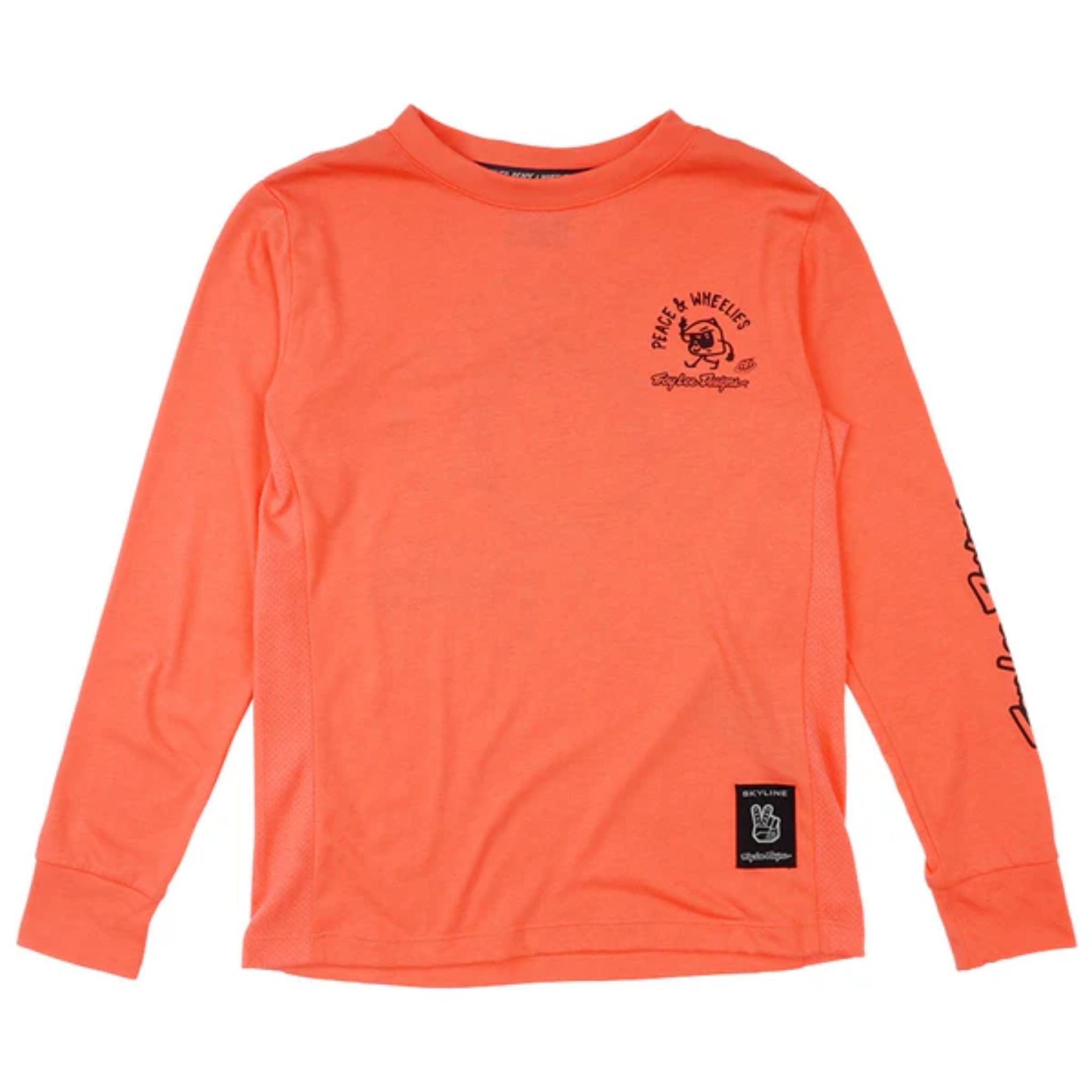 Skyline Ride Youth Long Sleeve Jersey P&W - Melon / XS