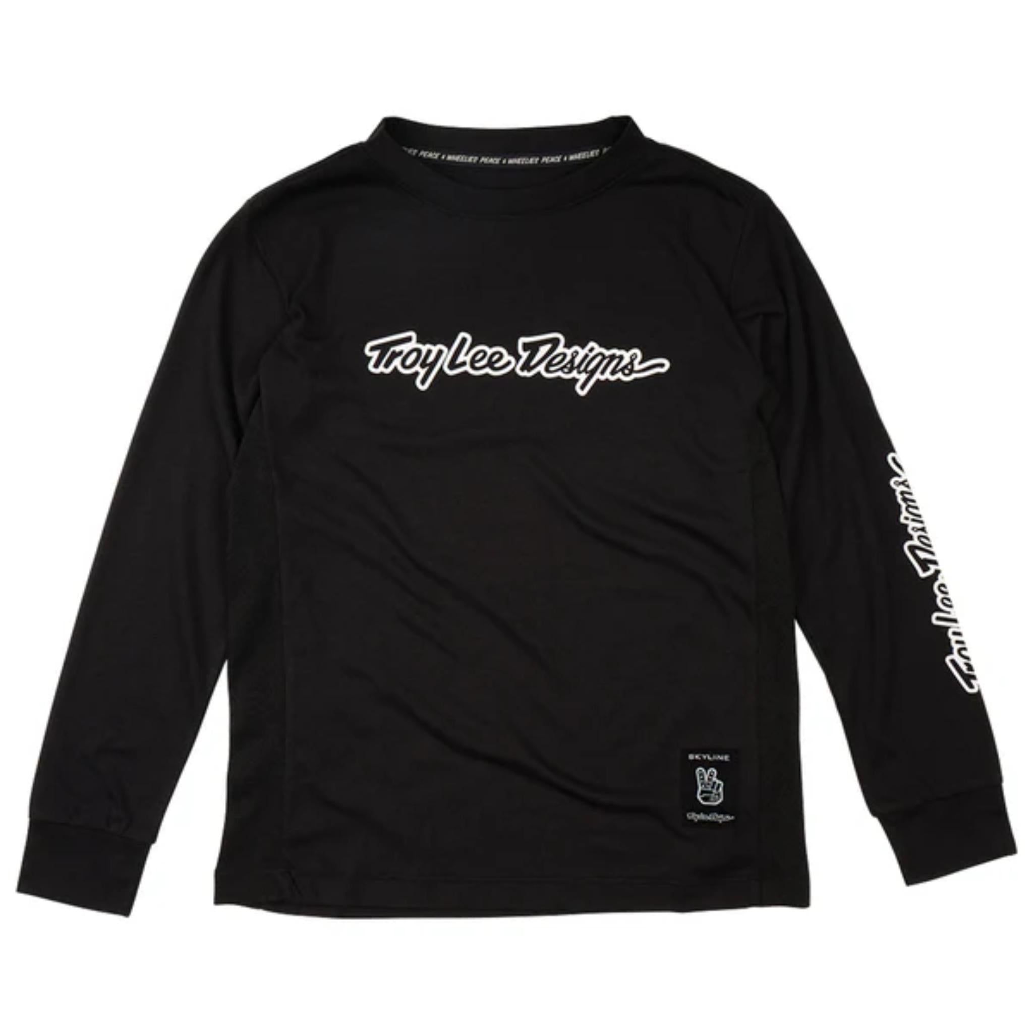 Skyline Ride Youth Long Sleeve Jersey Signature - Black / XS