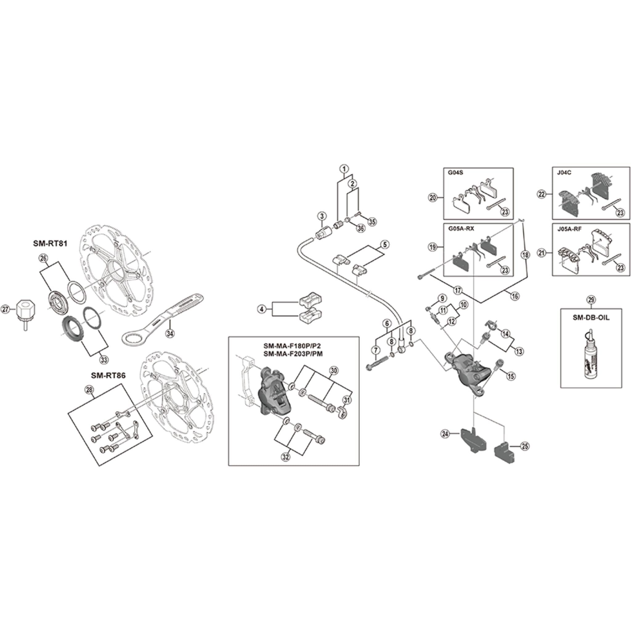 SM-RT76 Rotor Fixing Bolt Unit Silver
