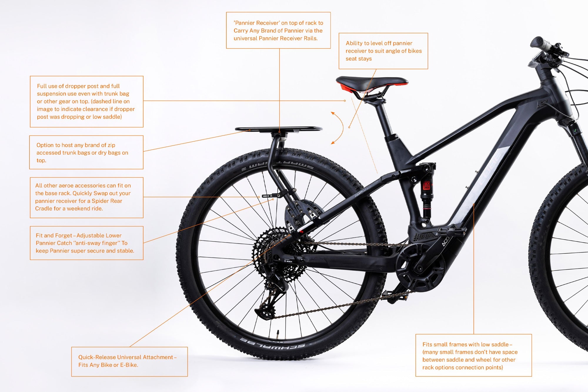 Spider Rear Pannier Rack Black / One Size