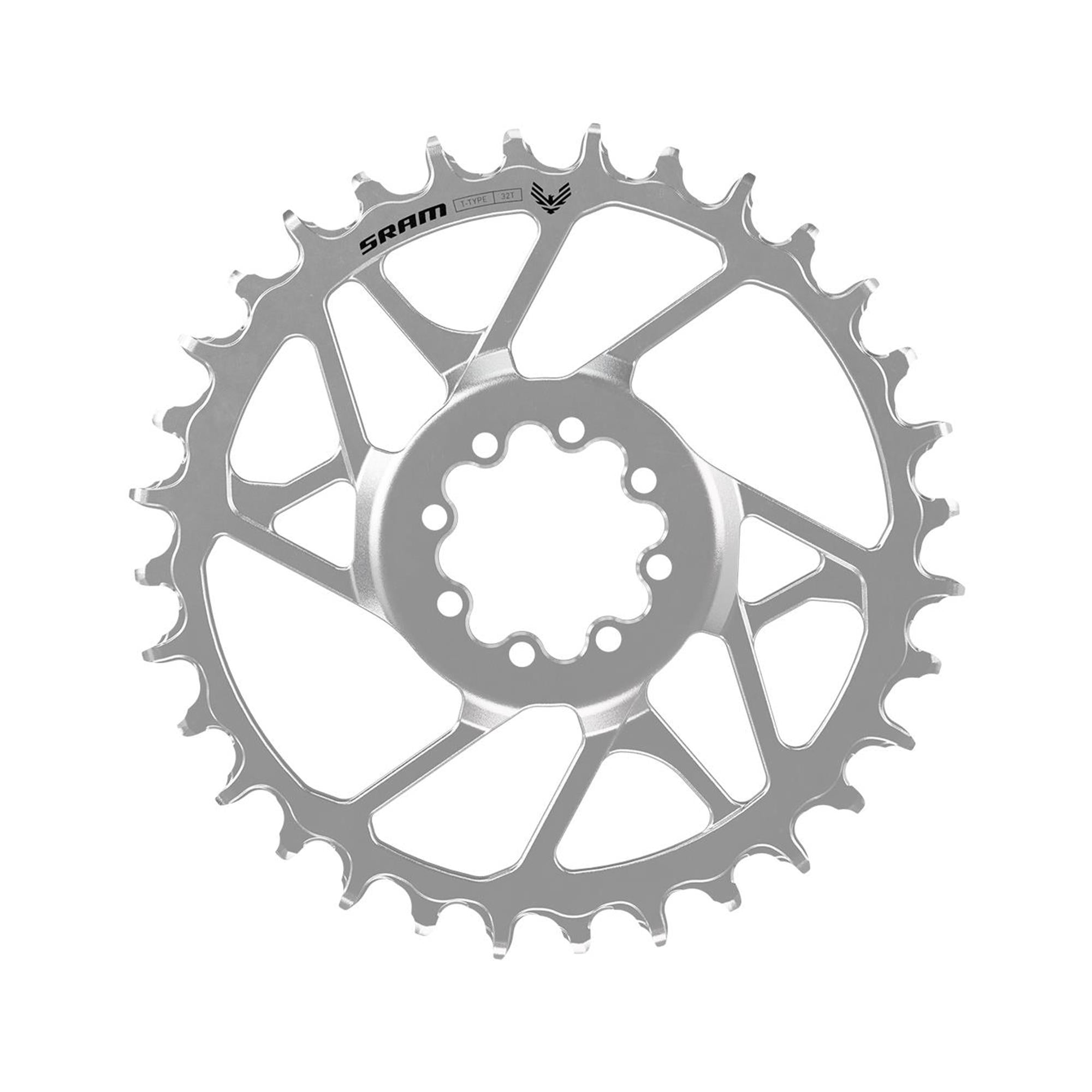 SRAM Eagle 90 T-Type Steel Direct Mount 3mm Offset Chainring Silver / 30T
