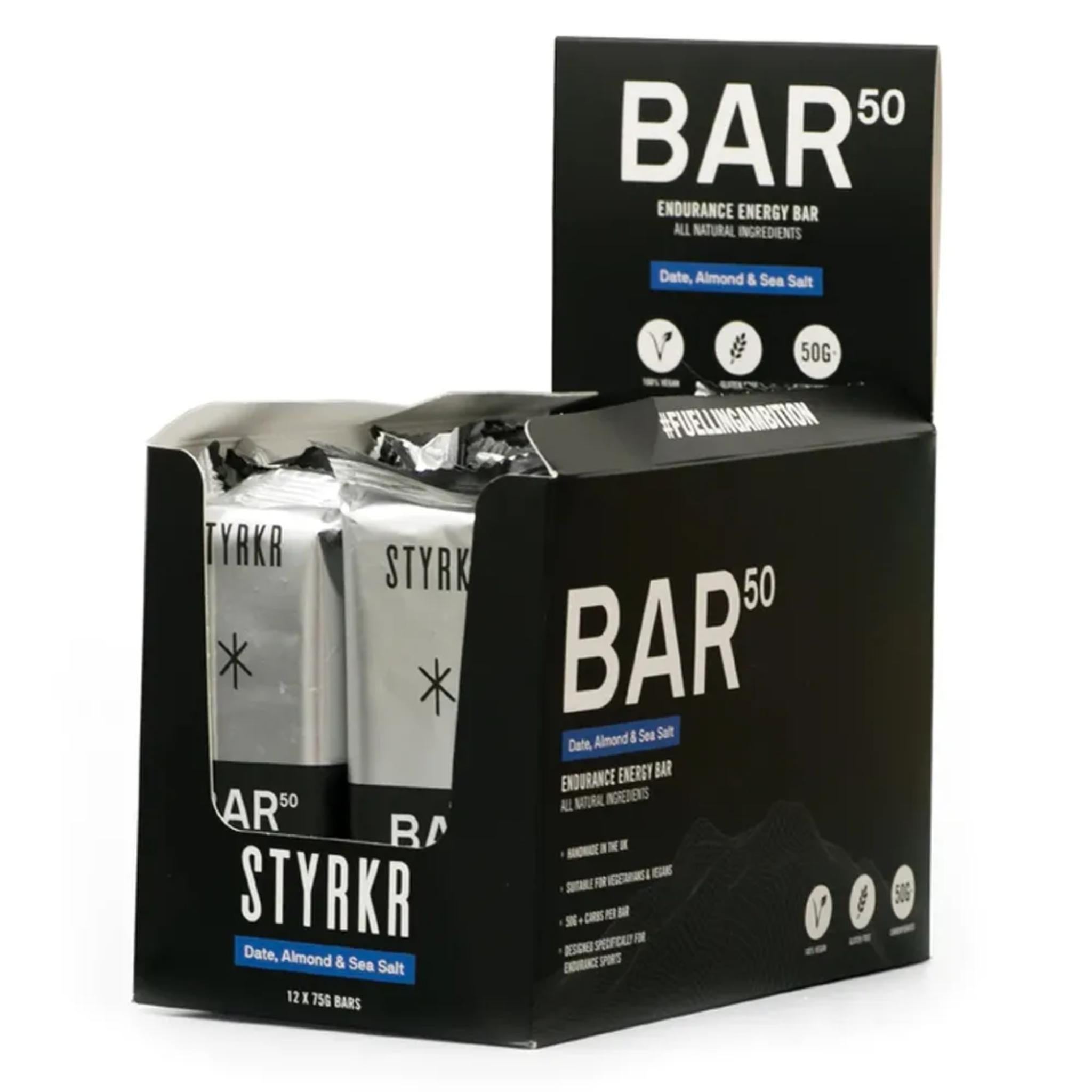 STYRKR BAR50 Energy Bars Dark Chocolate Chip / 12 x Bars