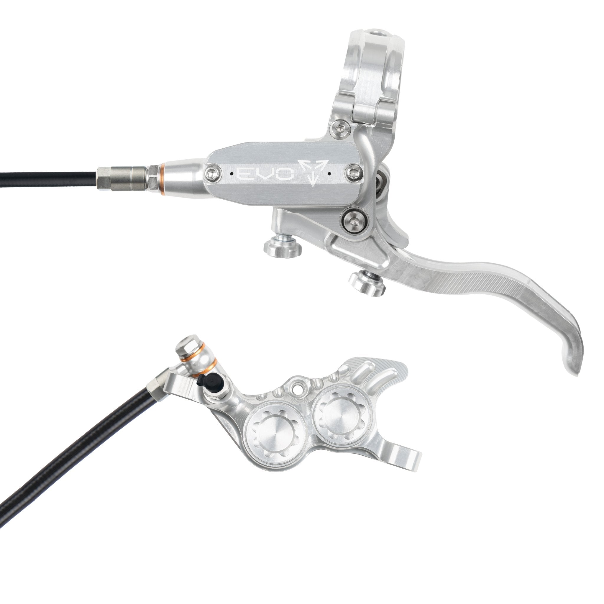 Tech 4 EVO GR4 Disc Brake Silver/Silver / Left Hand / Black Hose