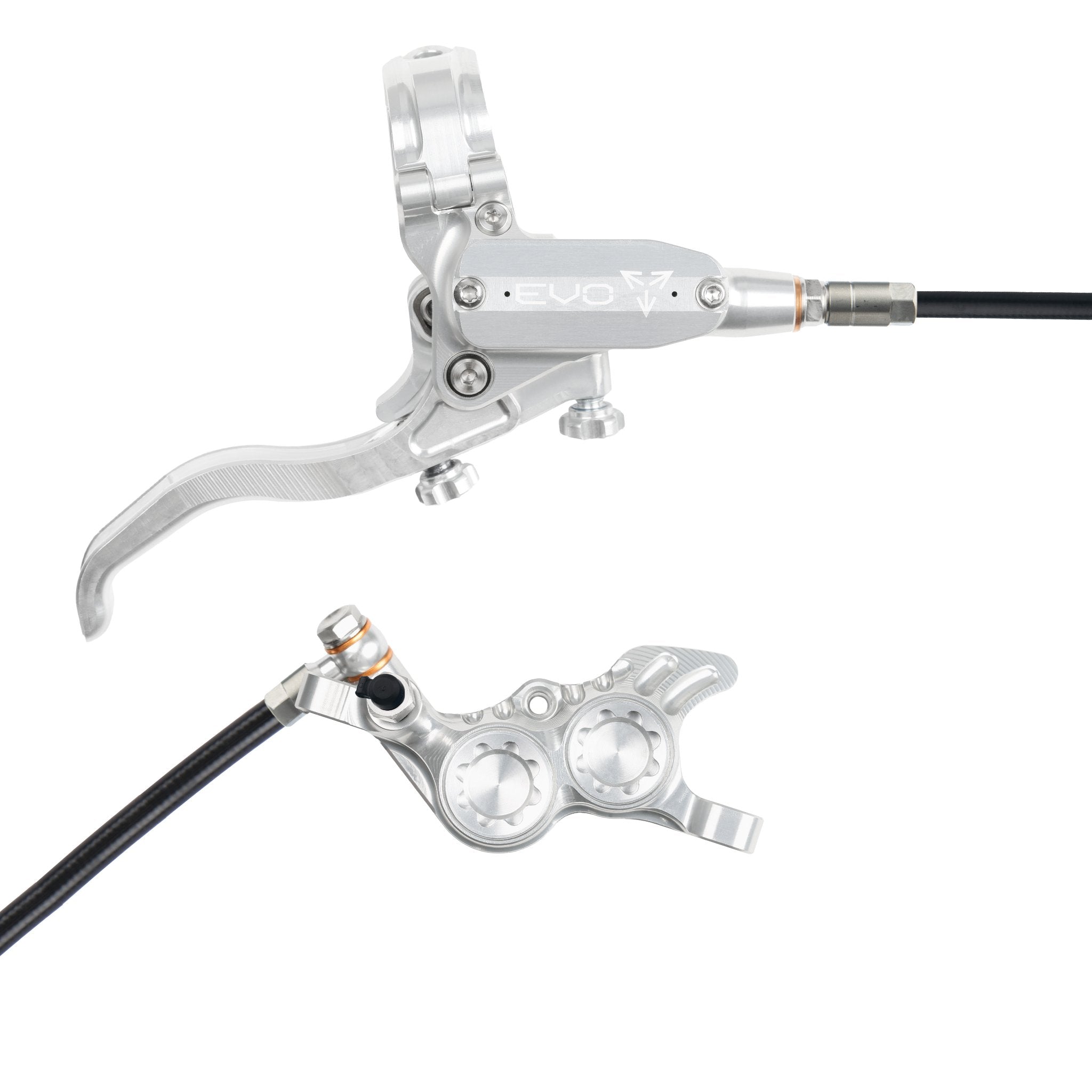Tech 4 EVO GR4 Disc Brake Silver/Silver / Right Hand / Black Hose