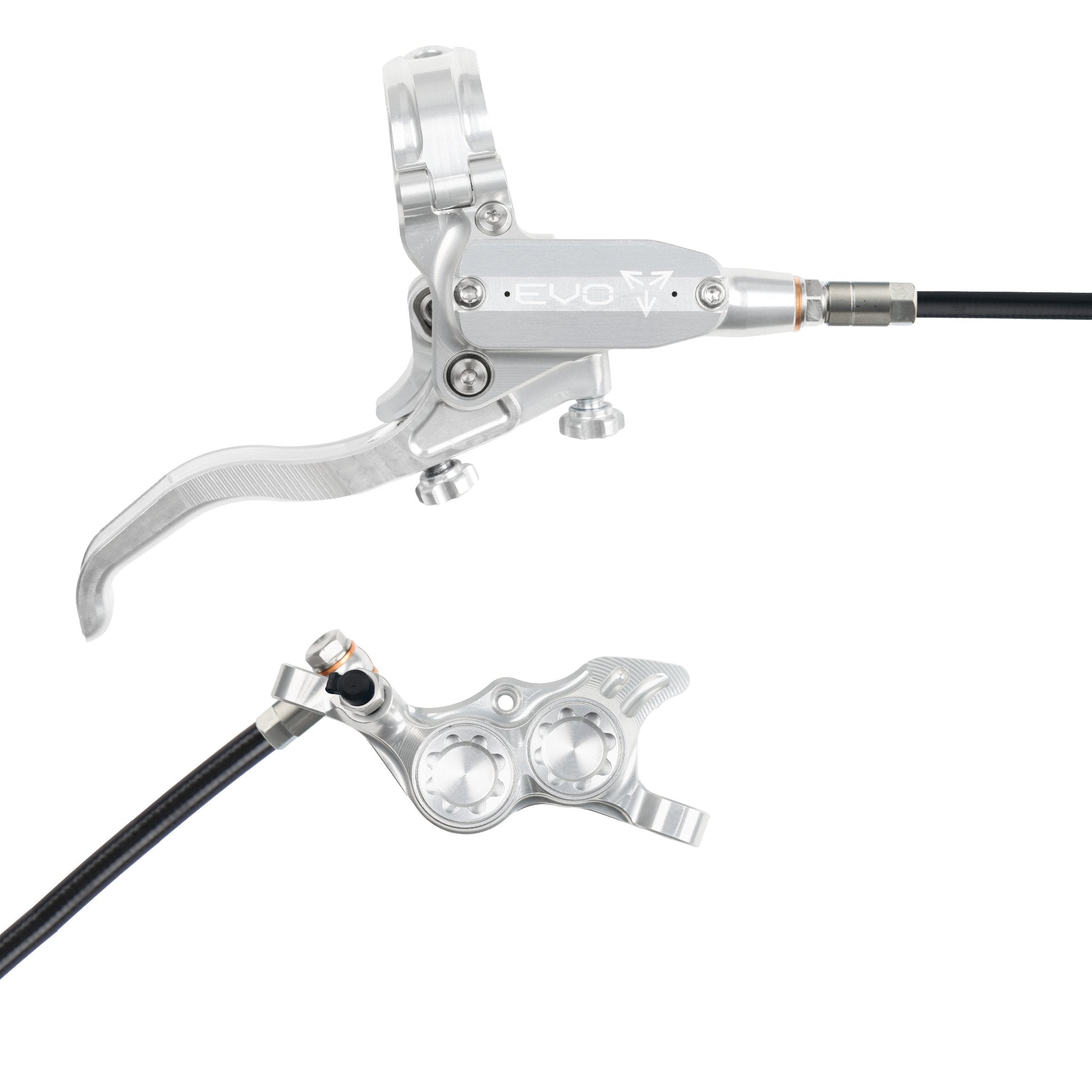 Tech 4 EVO TR4 Disc Brake Silver/Silver / Right Hand / Black Hose