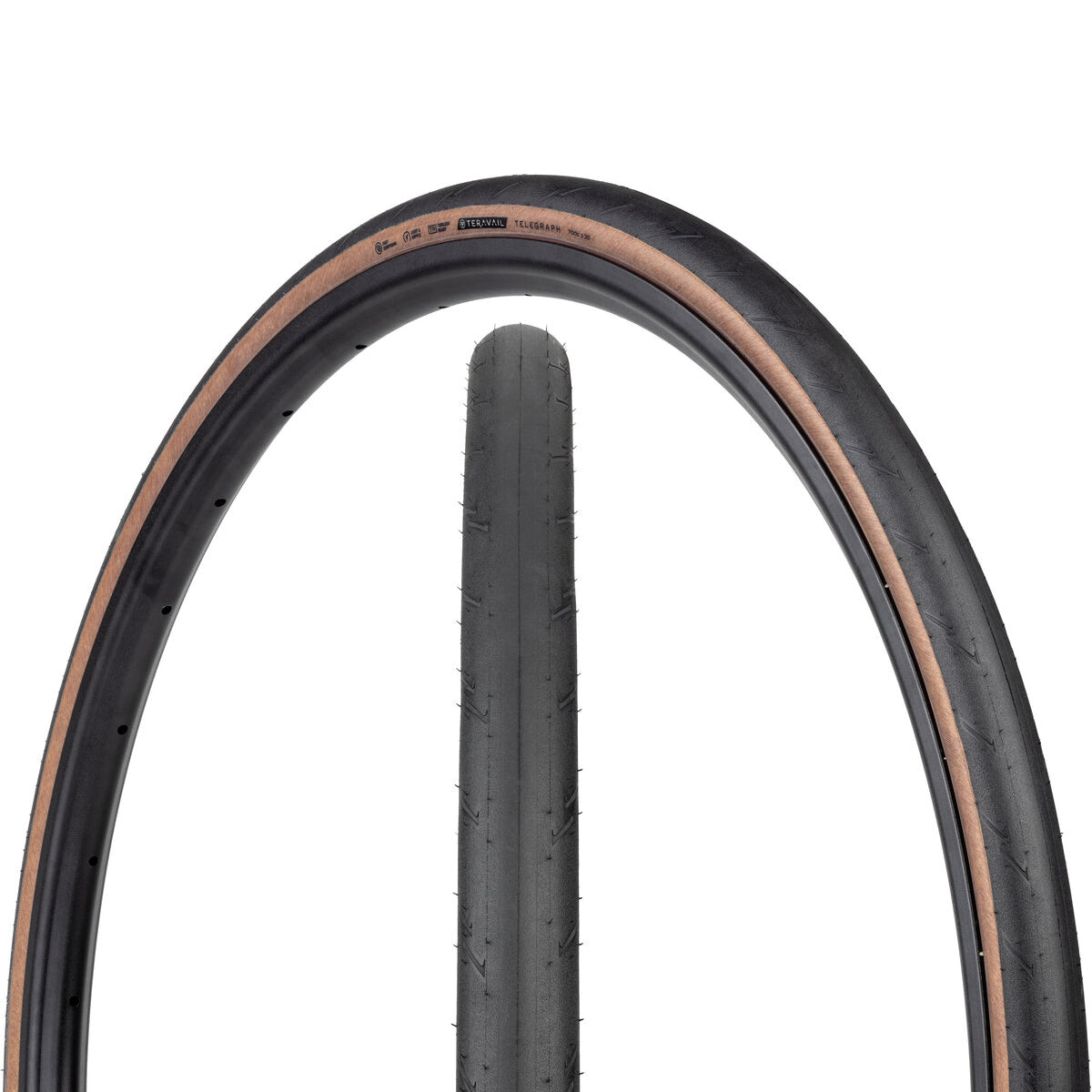 Telegraph Gravel Tyre Black/Tan / 700 x 35 / Light & Supple