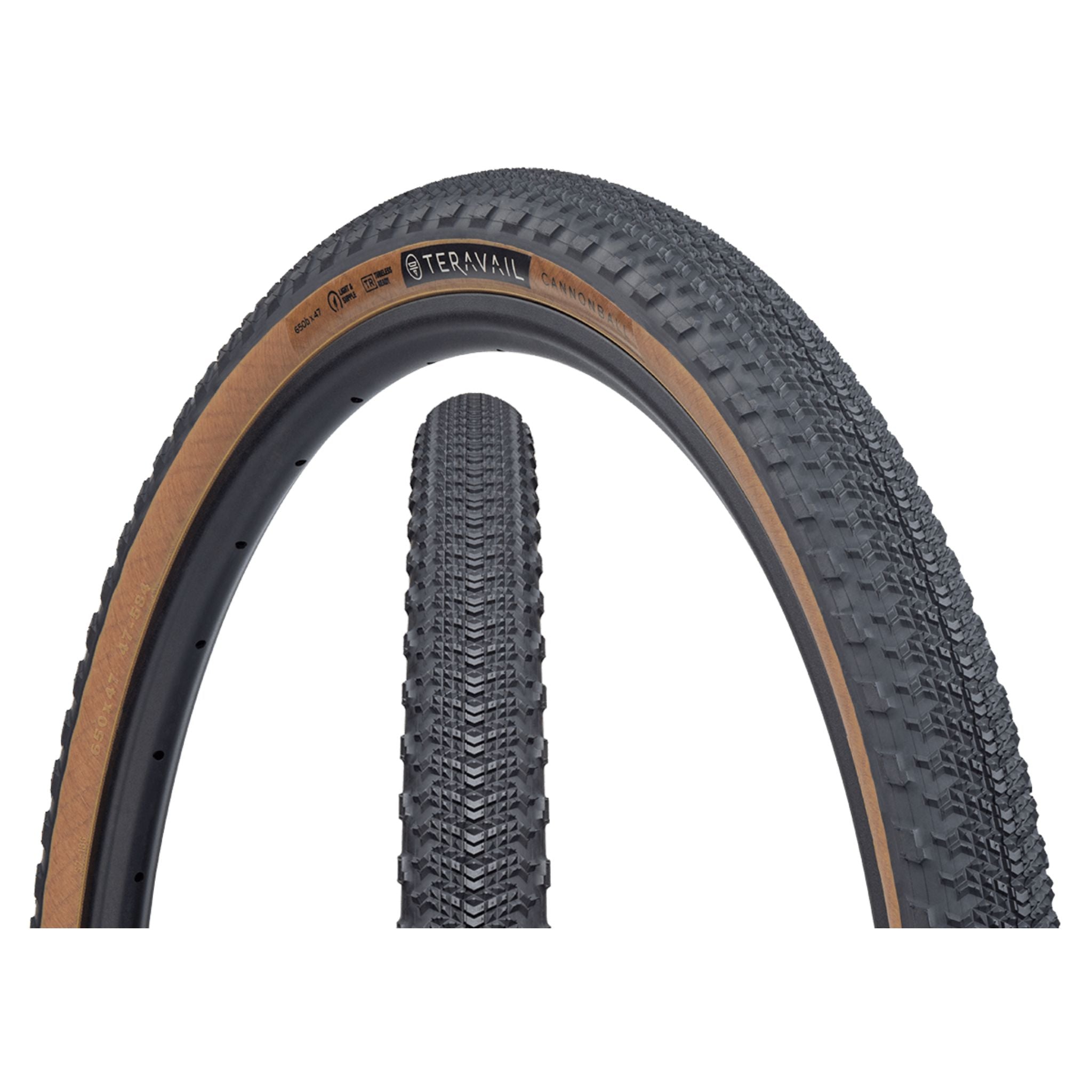 Teravail Cannonball Gravel Tyre Tan / 650 x 47 / Light & Supple