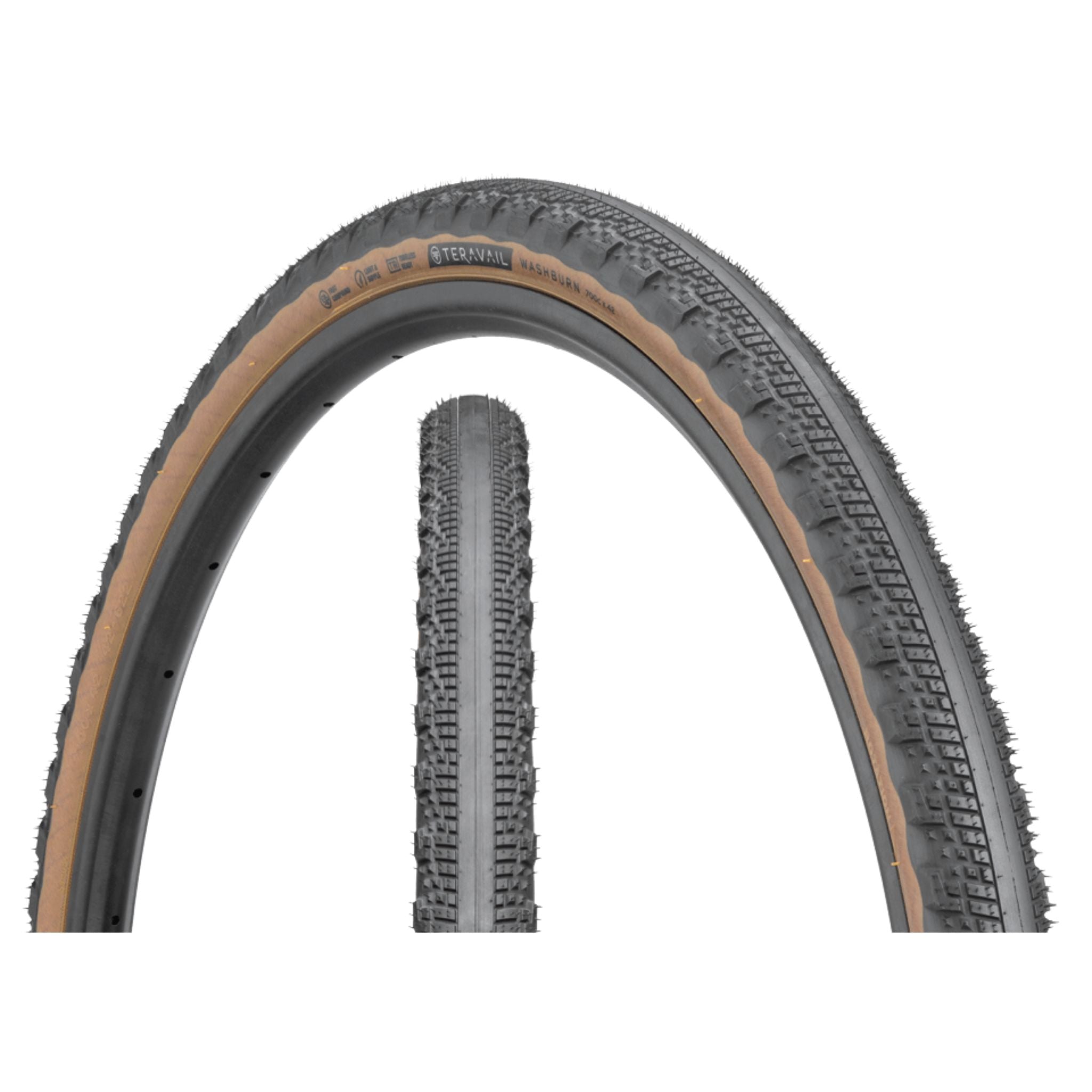 Teravail Washburn Gravel Tyre Tan / 700 x 42 / Light & Supple