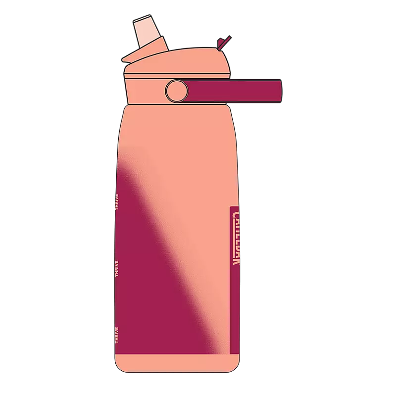 Thrive Flip Straw Bottle 1L Blush Dawn / 1L