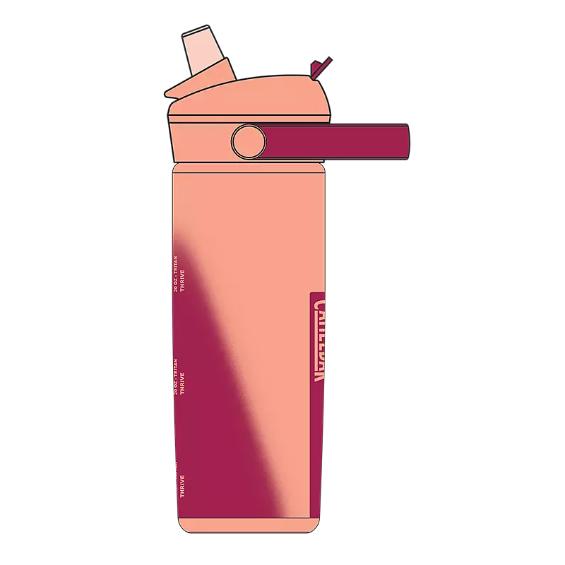 Thrive Flip Straw Bottle 600ml Blush Dawn / 600ml
