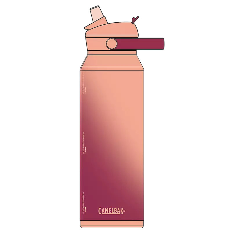 Thrive Flip Straw Insulated VSS Bottle 1.2L Blush Dawn / 1.2L