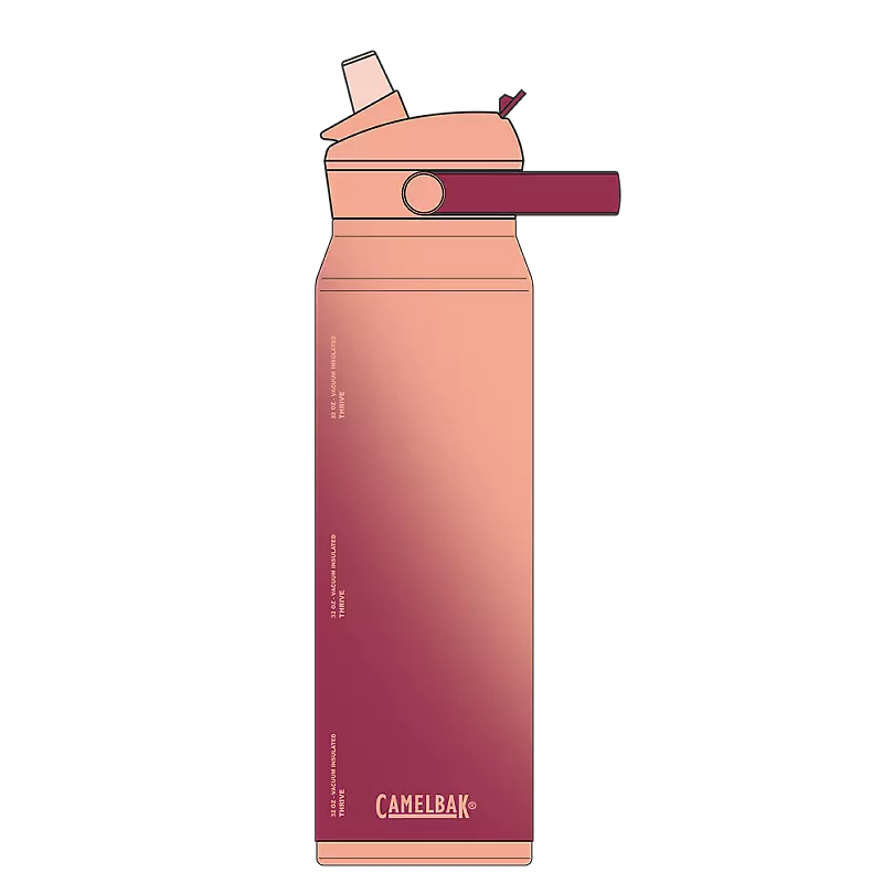 Thrive Flip Straw Insulated VSS Bottle 1L Blush Dawn / 1L