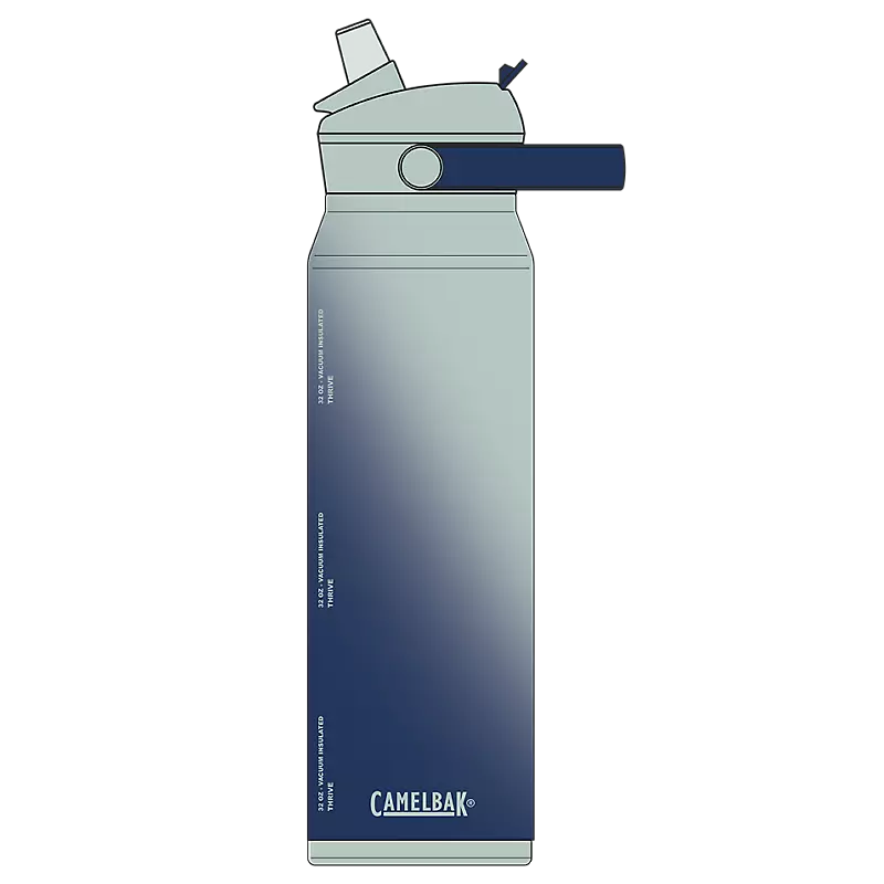 Thrive Flip Straw Insulated VSS Bottle 1L Deep Sea Dawn / 1L