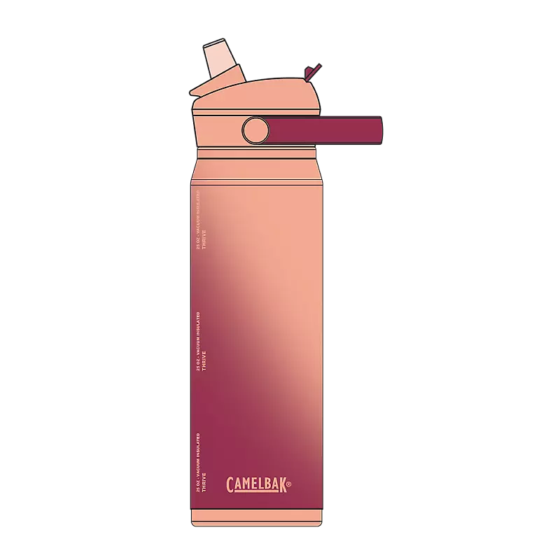 Thrive Flip Straw Insulated VSS Bottle 750ml Blush Dawn / 750ml
