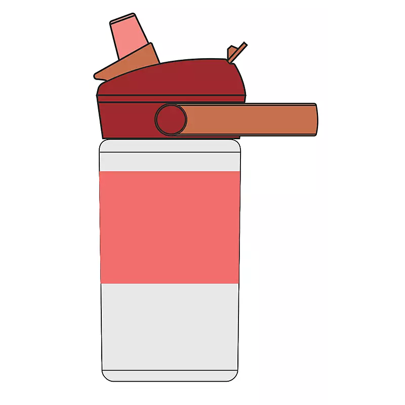 Thrive Flip Straw Kids Bottle 400ml Demi Peach / 400ml