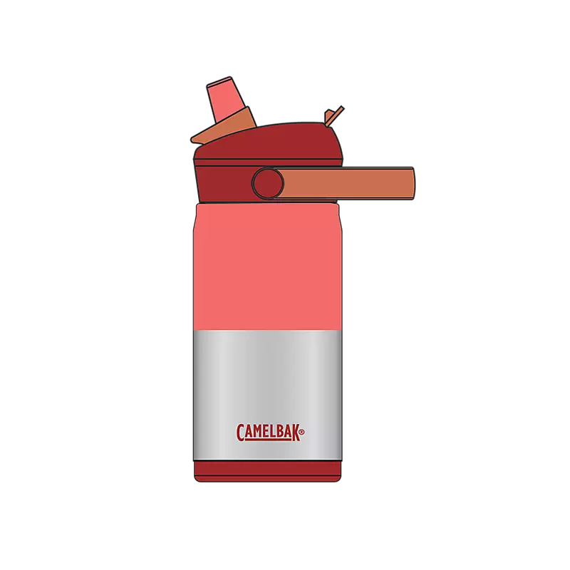 Thrive Flip Straw Kids VSS Bottle 350ml Demi Blush / 350ml
