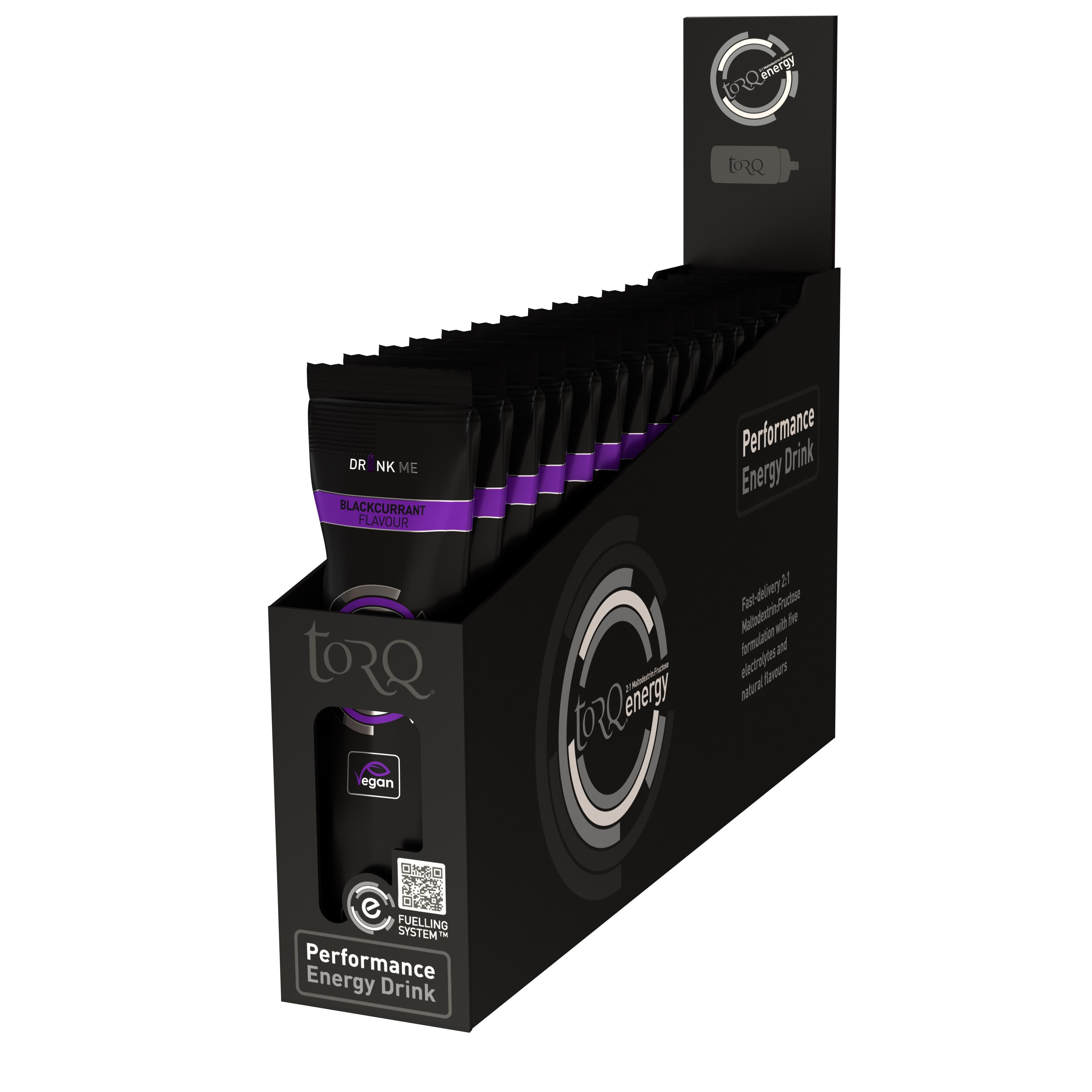 TORQ Energy Drink Single Serve Sachets Blackcurrant / Box of 15