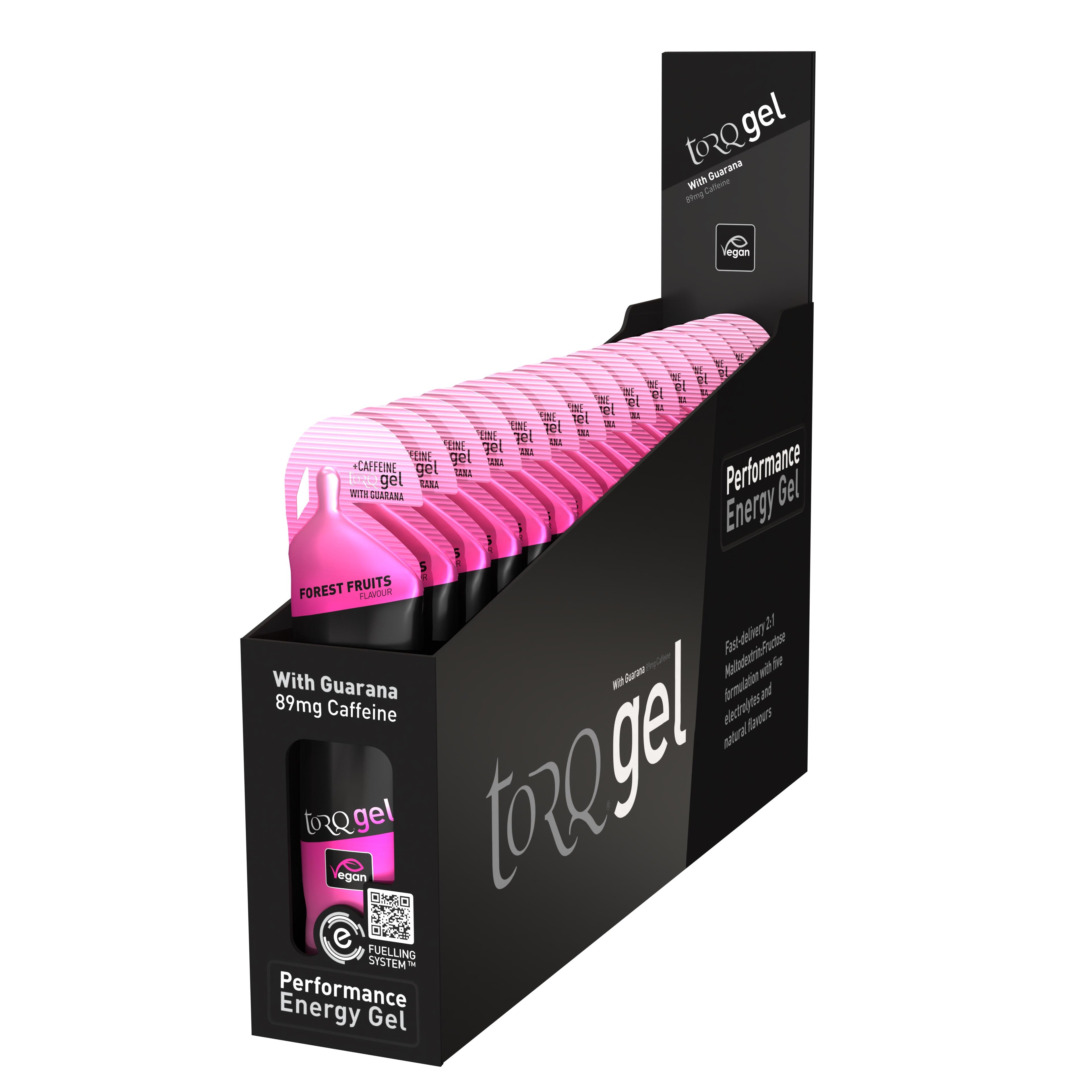 TORQ Energy Gel With Guarana - Caffeinated Forest Fruits with Guarana / Box of 15