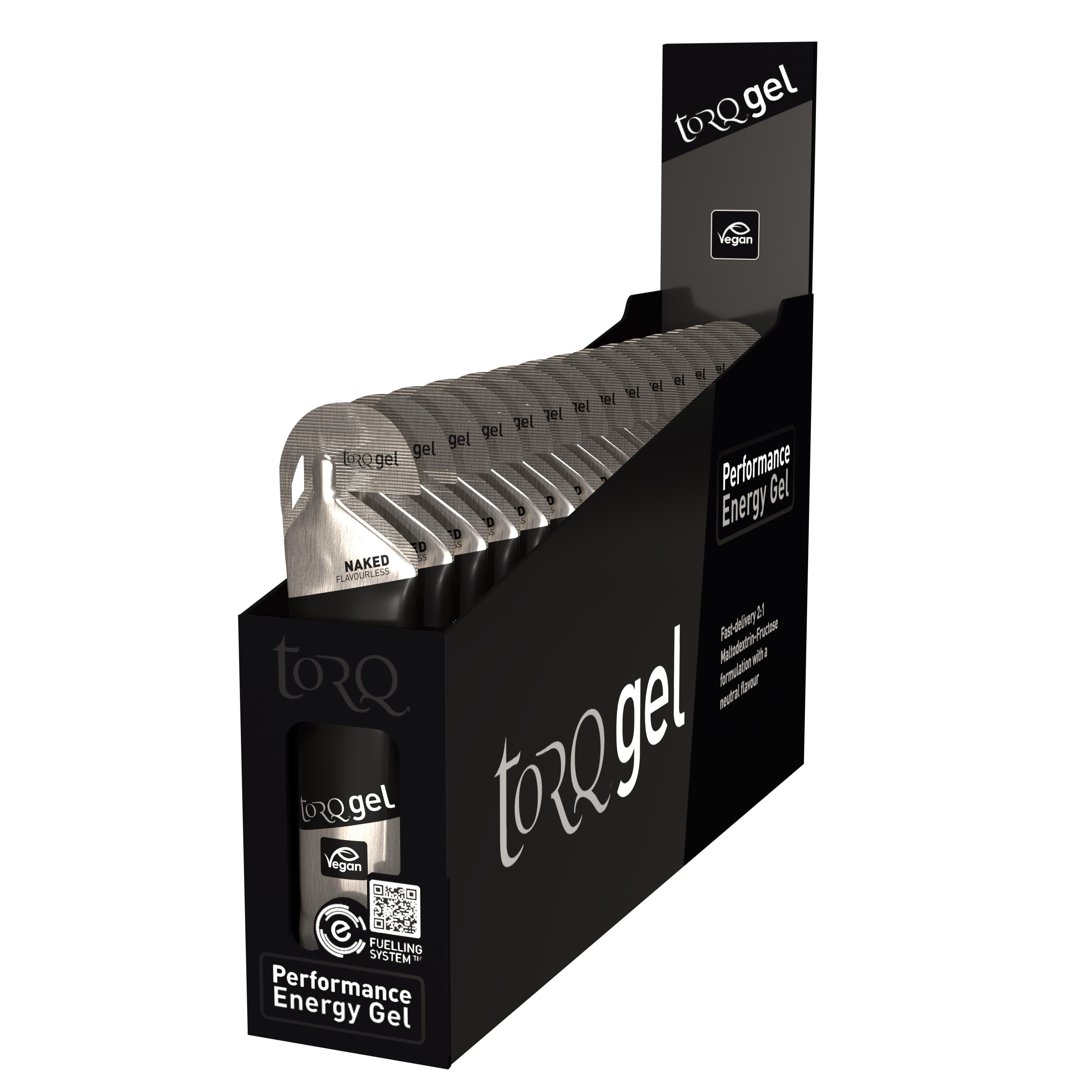 TORQ Energy Gels Box of 15 Naked (Flavourless) / Box of 15