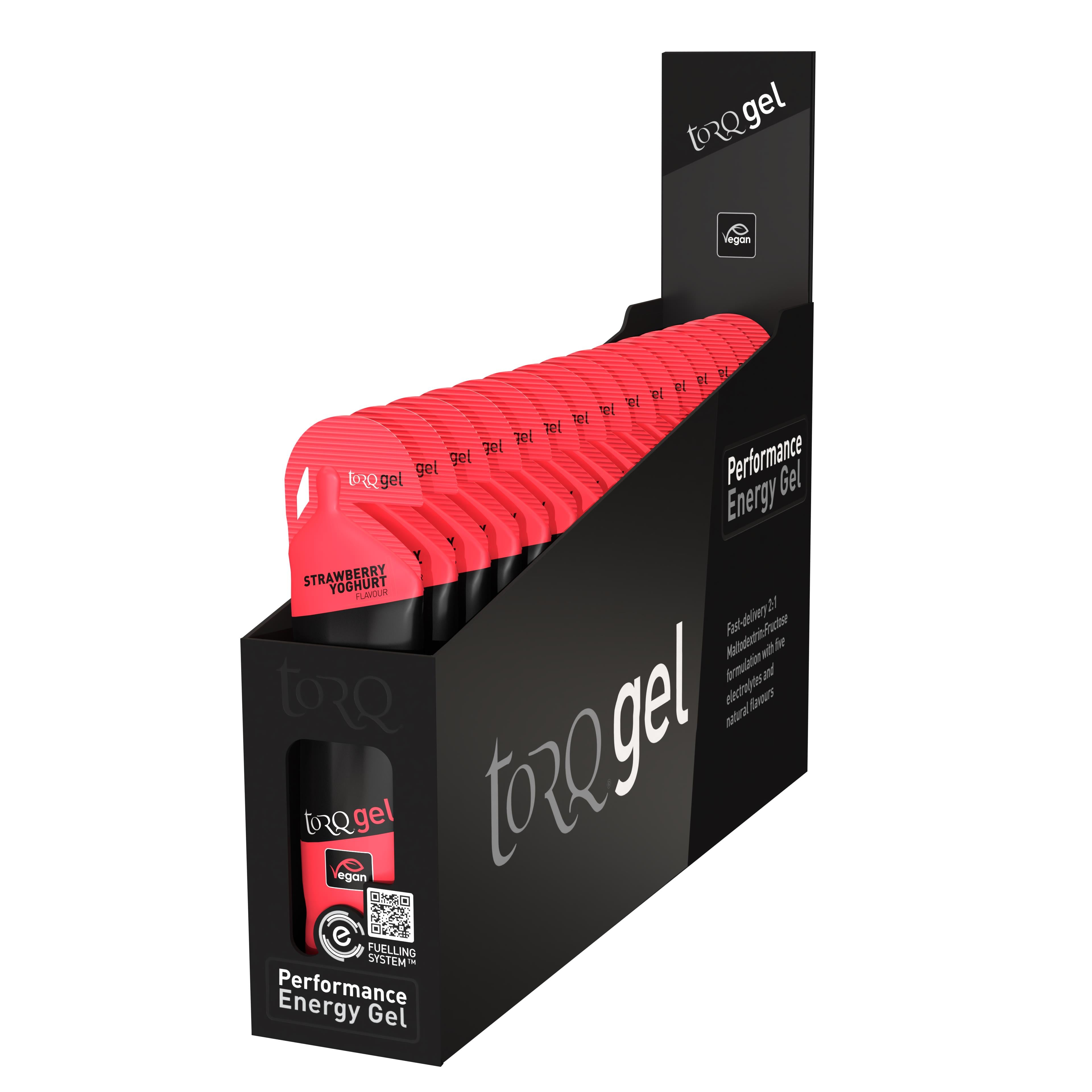 TORQ Energy Gels Box of 15 Strawberry Yoghurt / Box of 15